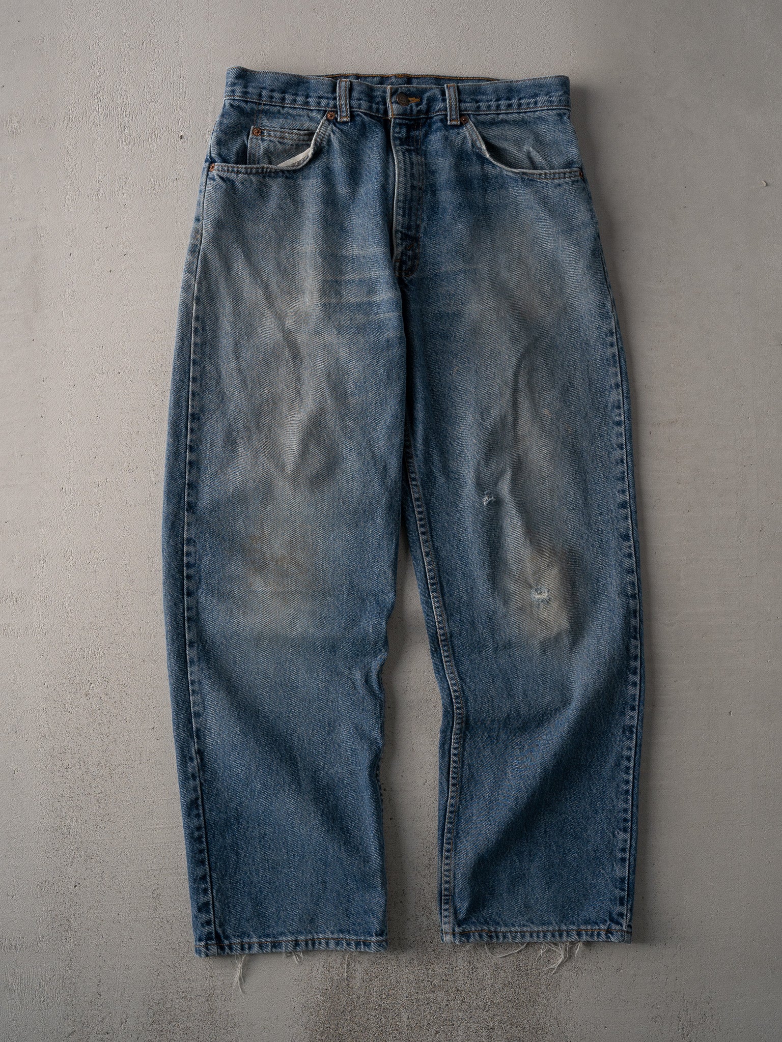 Vintage 70s Blue Distressed Levi Denim Jeans (32 x 30)