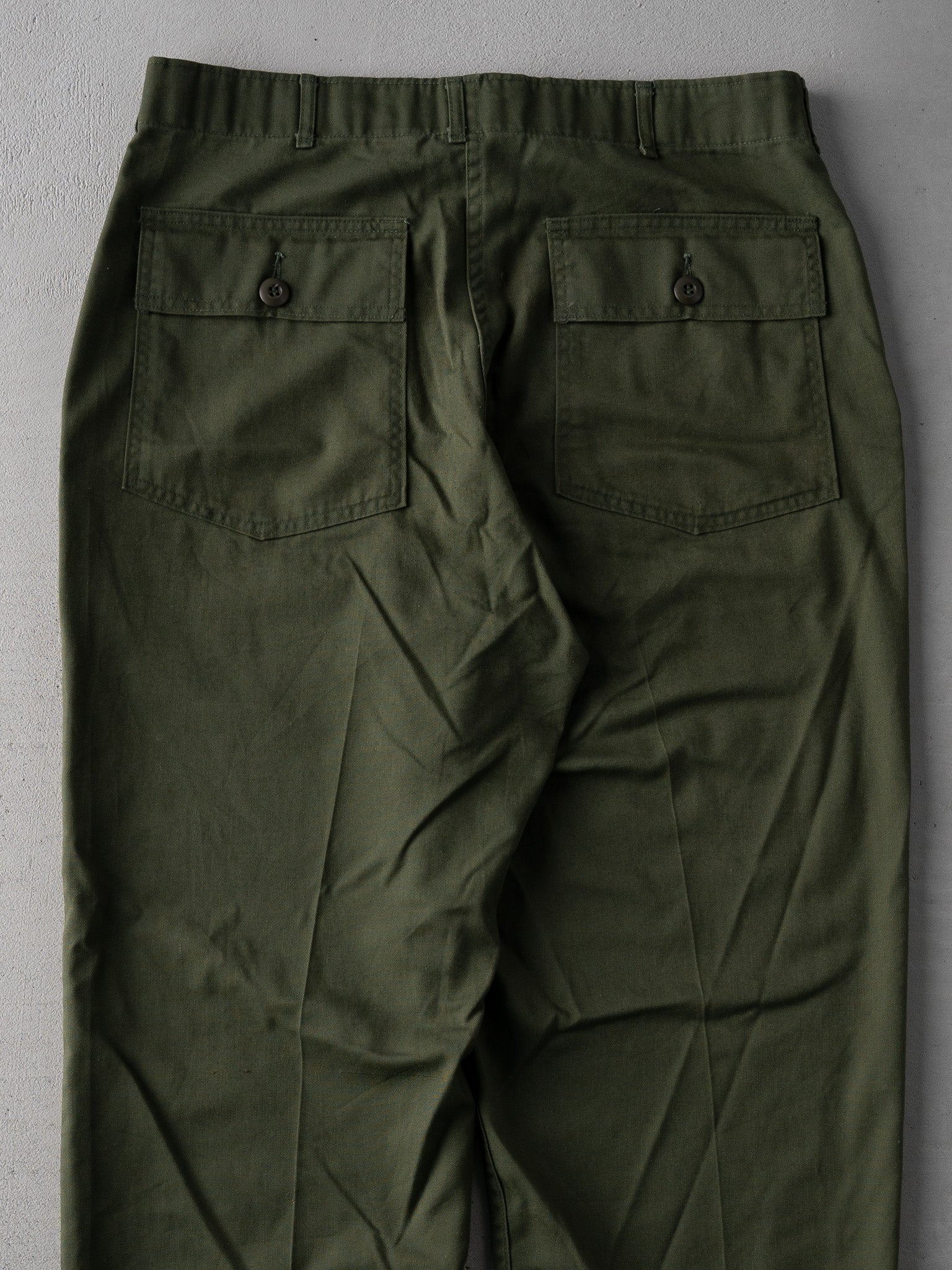 Vintage 80s Army Green OG507 Pants (35 x 31)