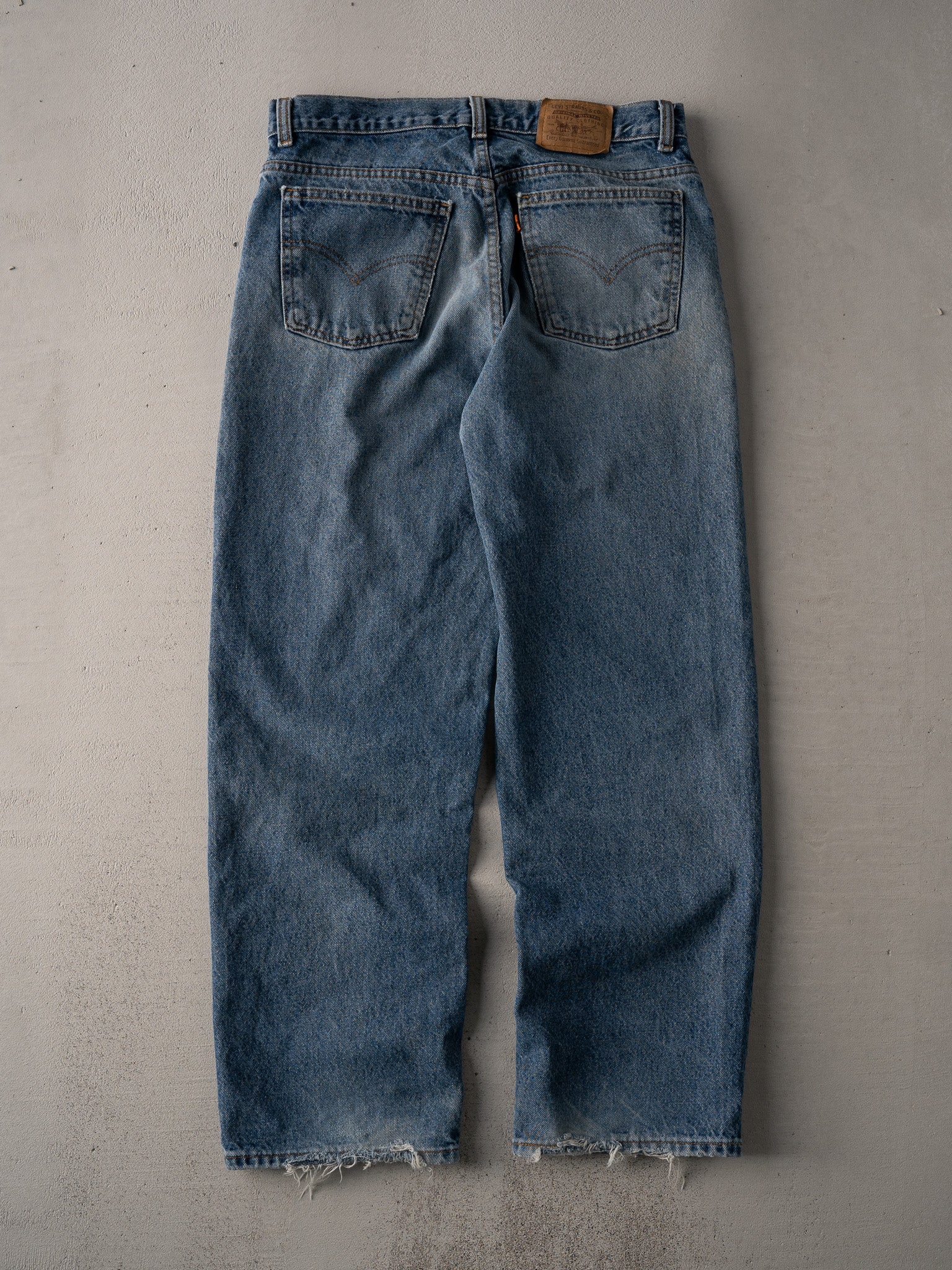 Vintage 70s Blue Distressed Levi Denim Jeans (32 x 30)