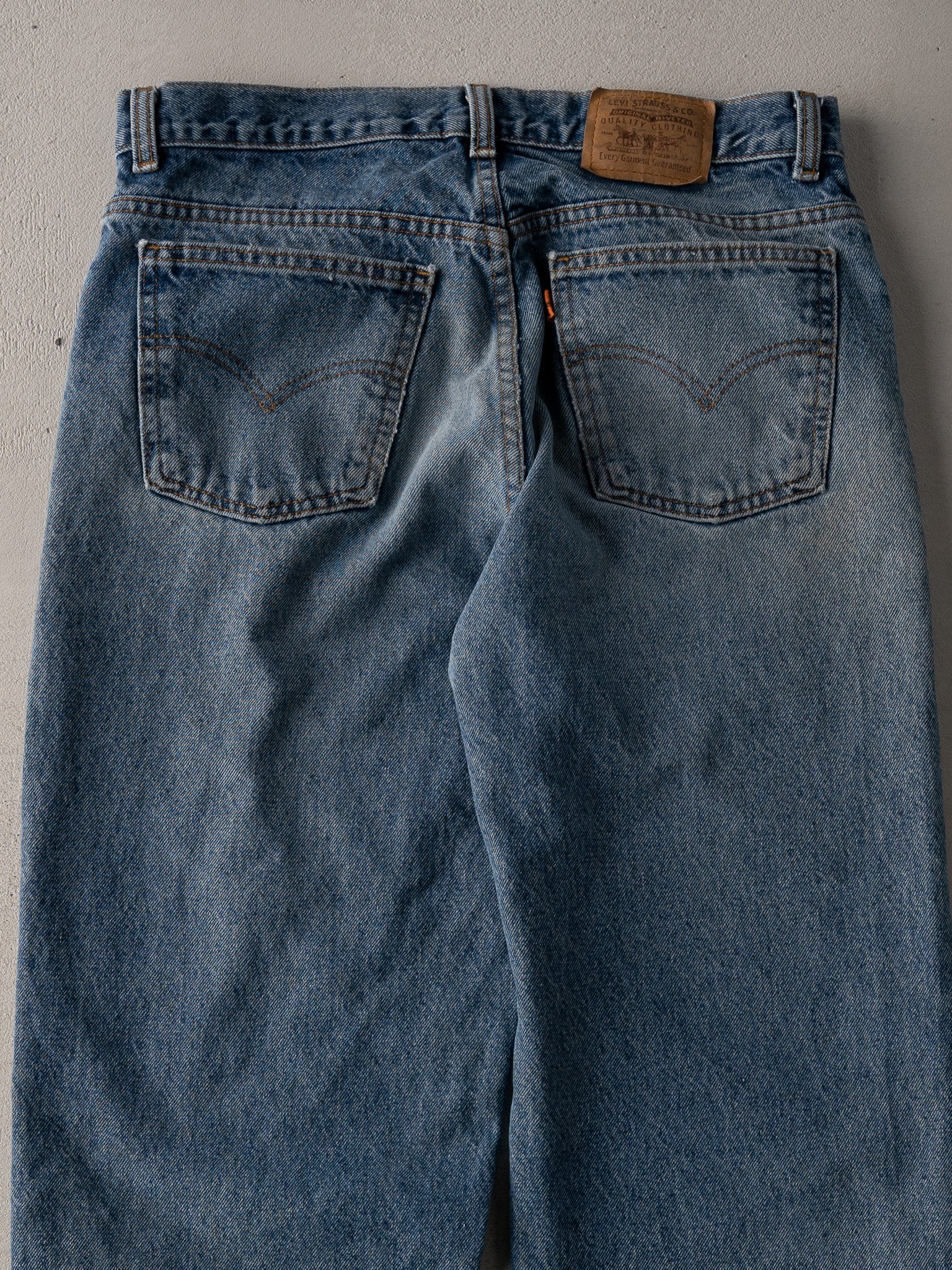 Vintage 70s Blue Distressed Levi Denim Jeans (32 x 30)