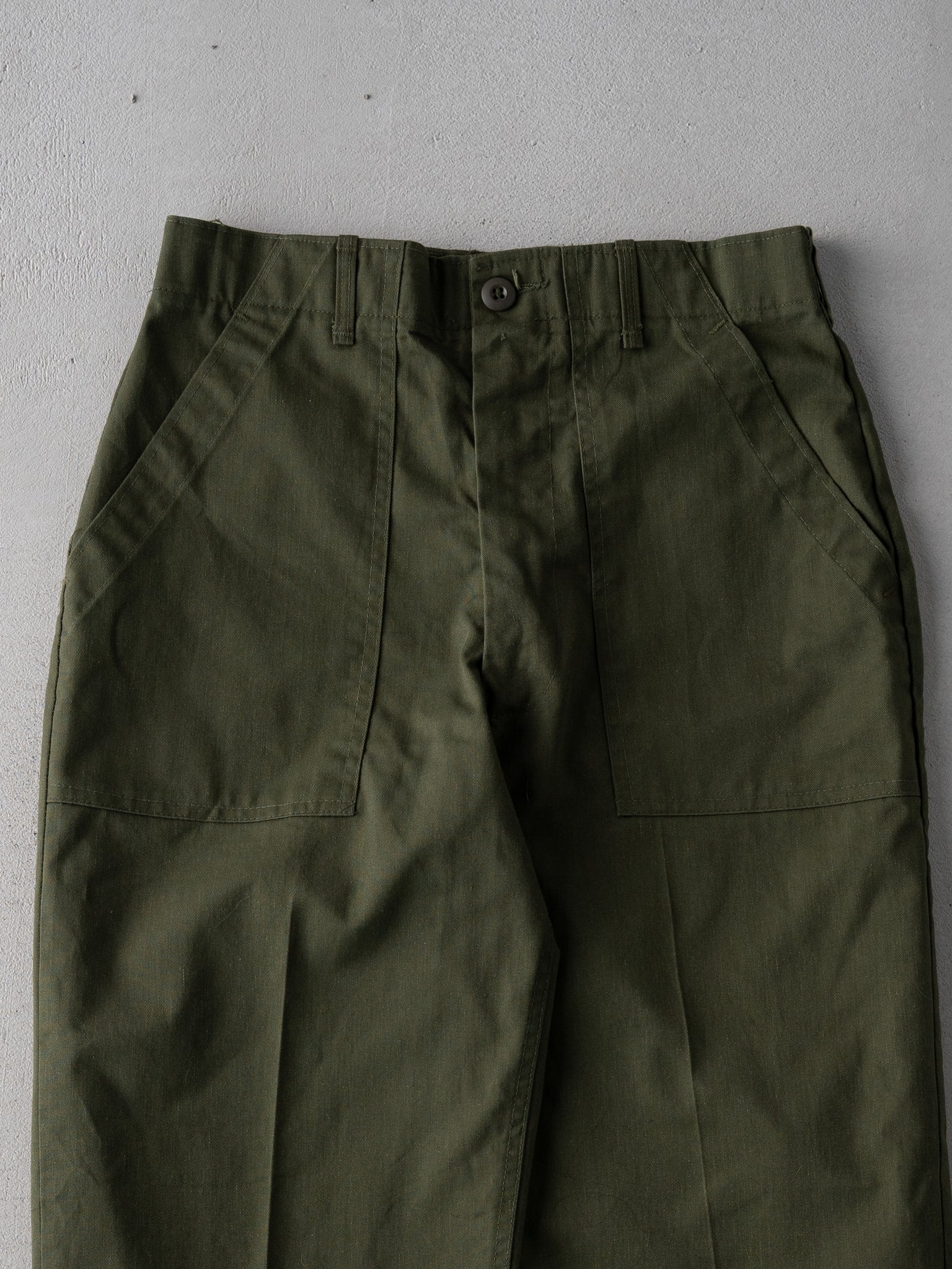 Vintage 80s Army Green OG507s Fatigue Ultility Pants (28 x 28)