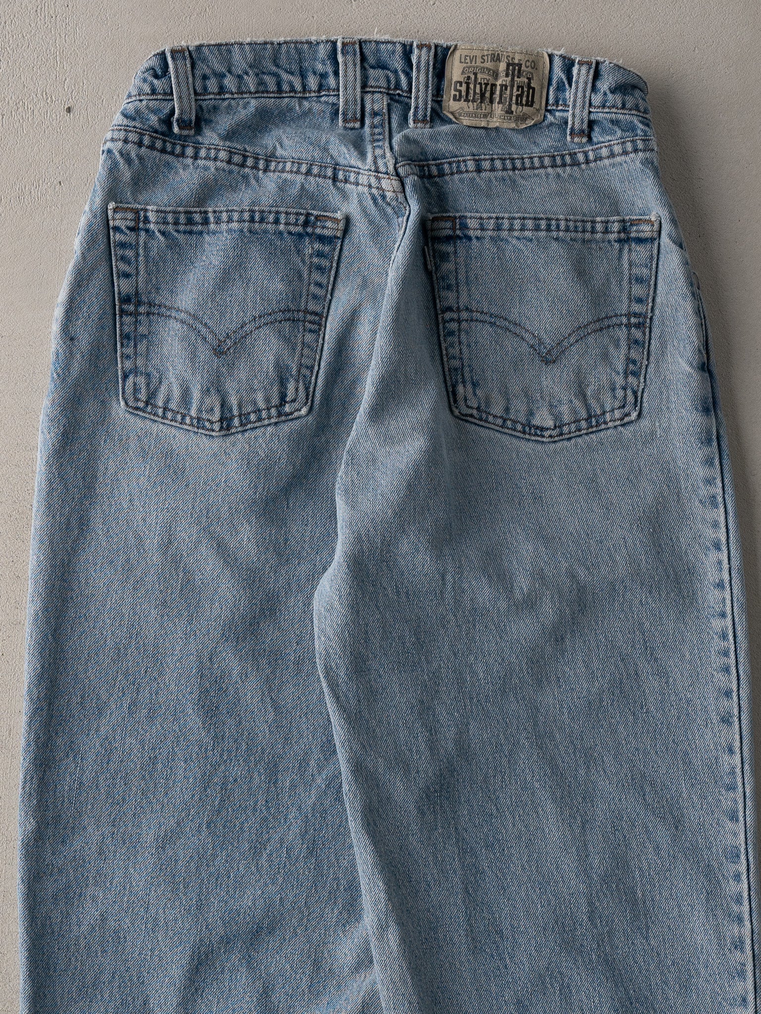 Vintage 90s Light Blue Levi Silvertab Baggy Denim Jeans (28 x 29)