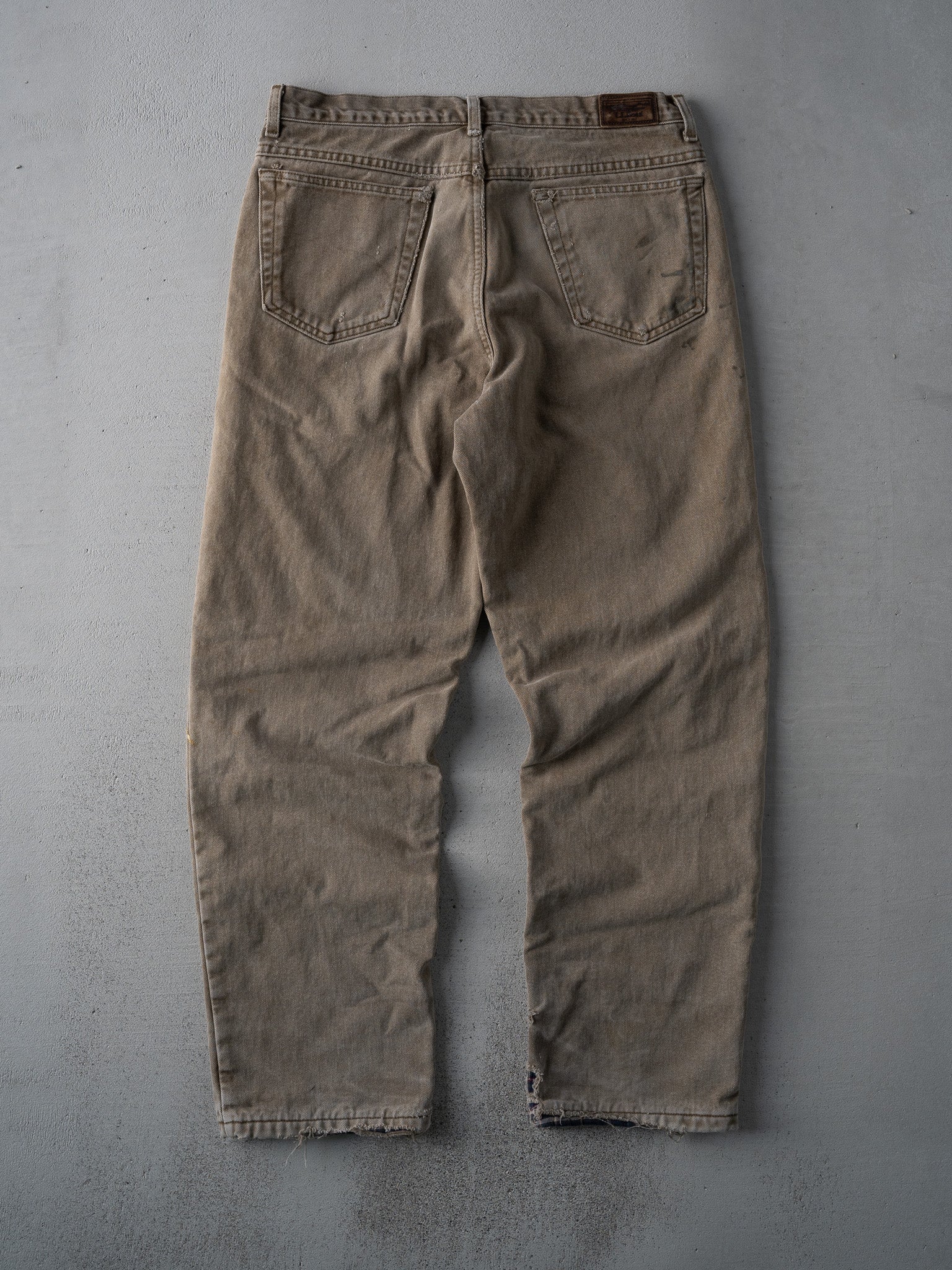 Vintage 90s Washed Brown LL Bean Lined Jeans (34 x  30)