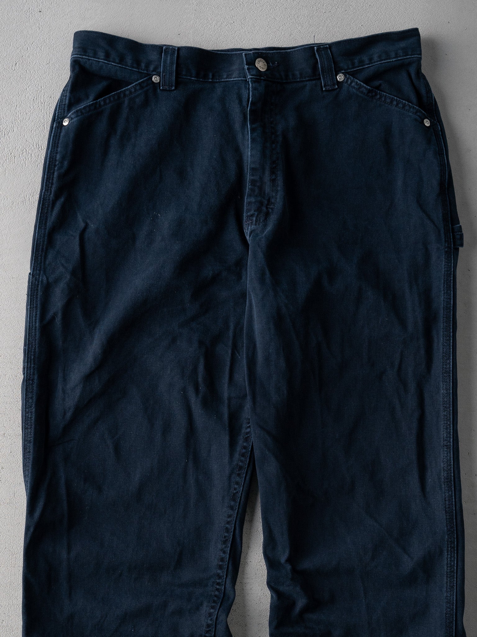 Vintage 90s Navy Blue Riveted By Lee Carpenter Pants (34 x 30)