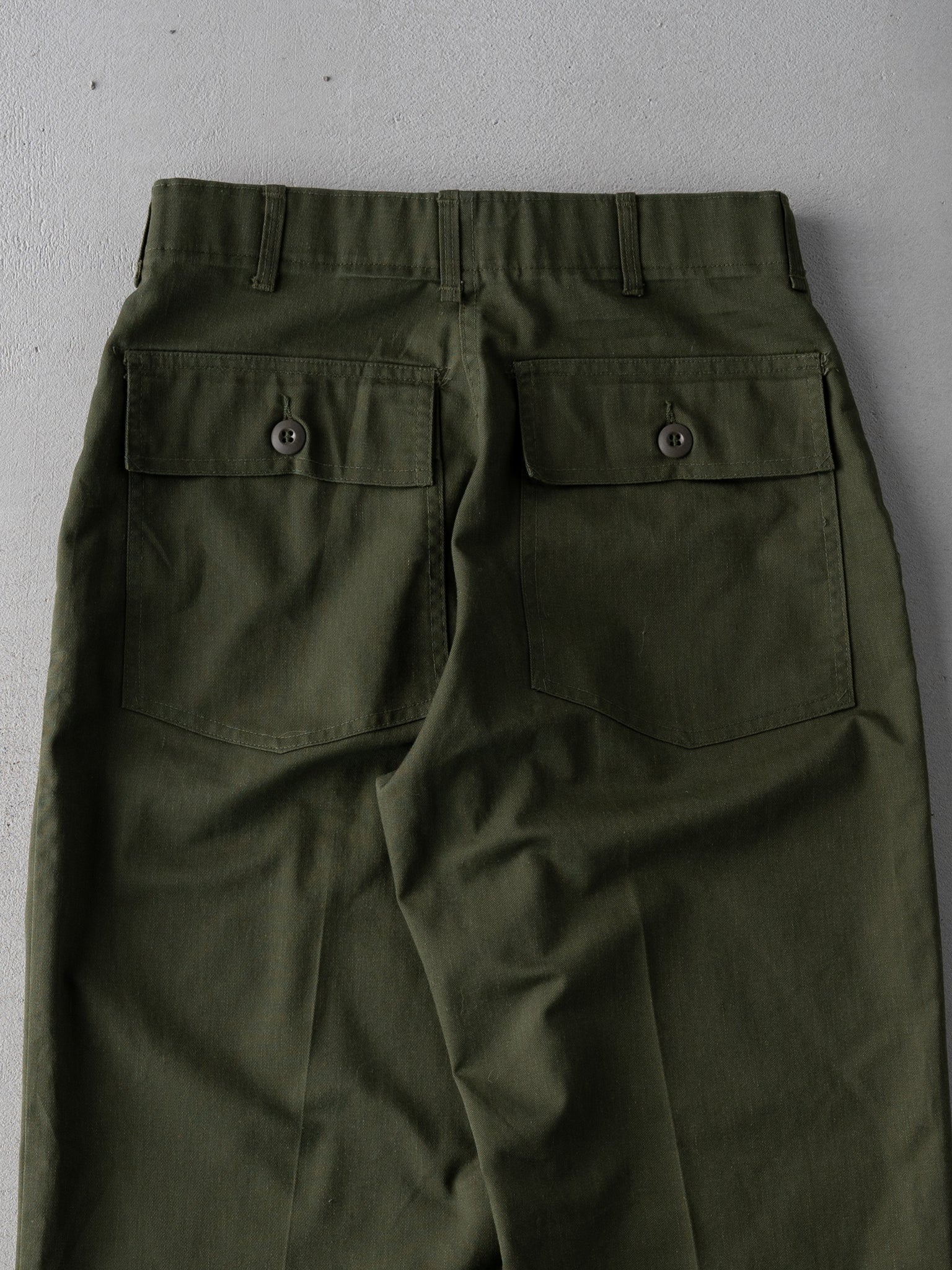 Vintage 80s Army Green OG507s Fatigue Ultility Pants (28 x 28)