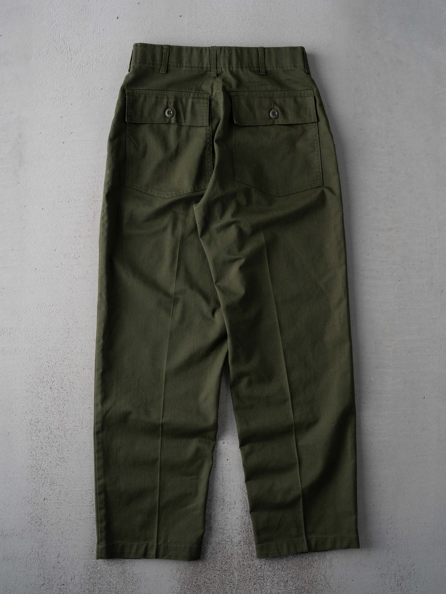 Vintage 80s Army Green OG507s Fatigue Ultility Pants (28 x 28)