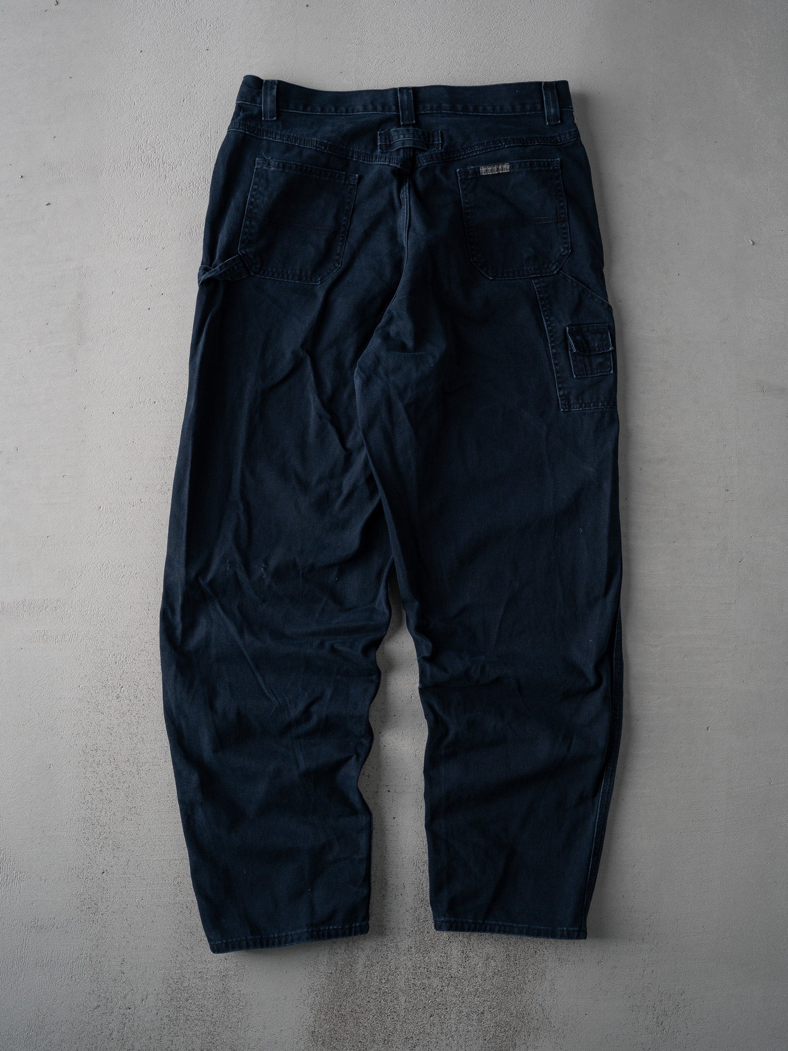 Vintage 90s Navy Blue Riveted By Lee Carpenter Pants (34 x 30)