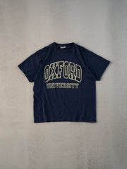 Vintage 90s Blue Oxford University Boxy Tee (XS)