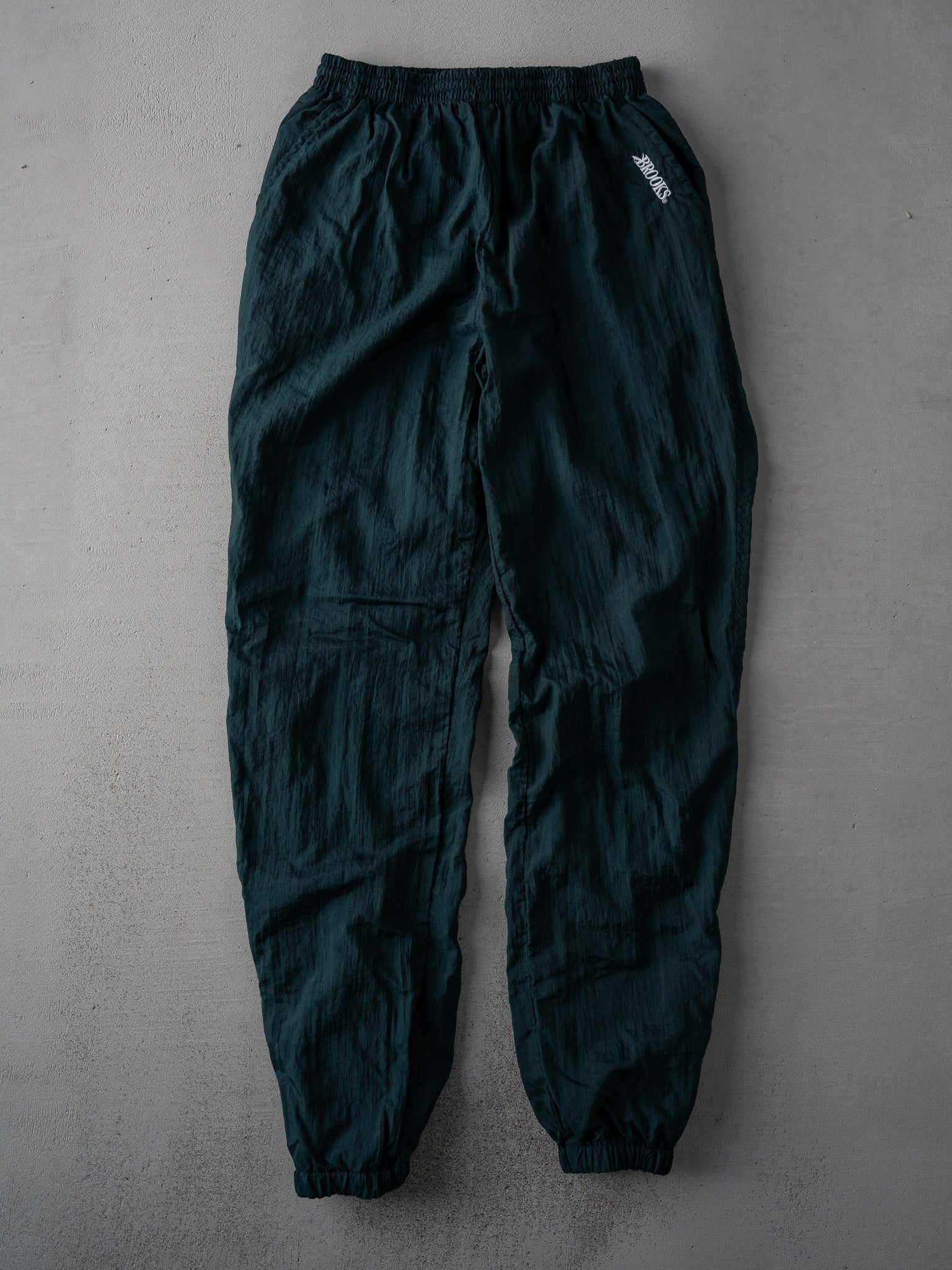 Vintage 90s Green Brooks Windbreaker Pants (M)