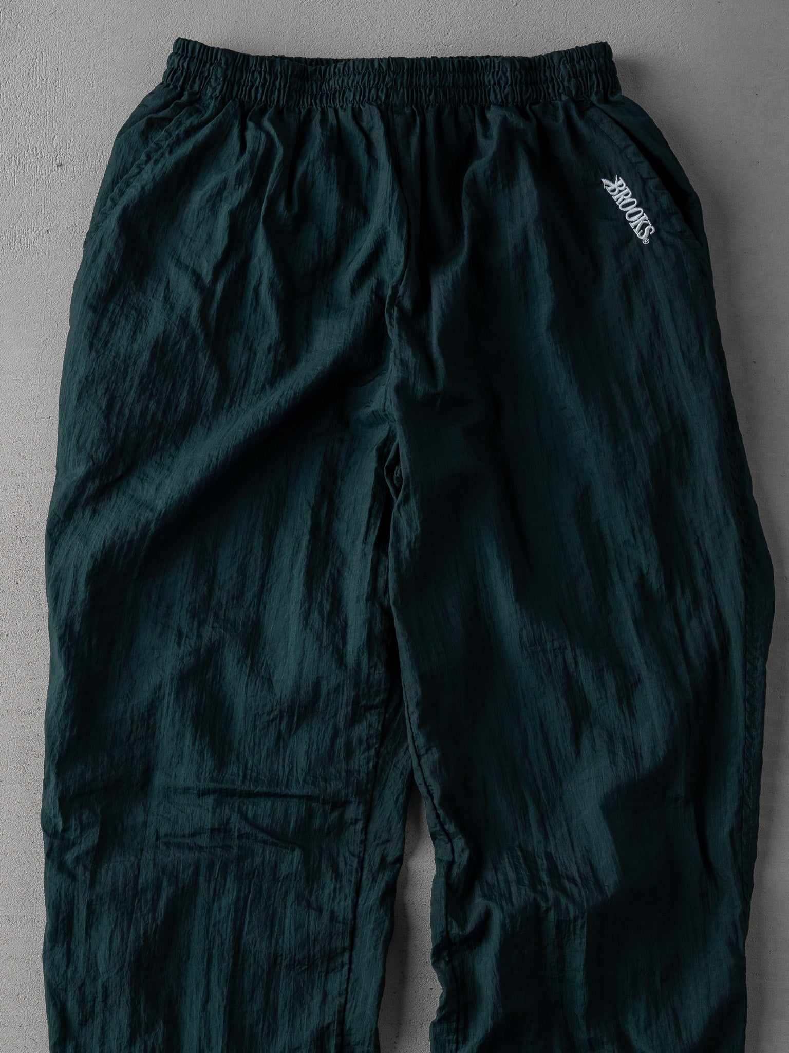 Vintage 90s Green Brooks Windbreaker Pants (M)