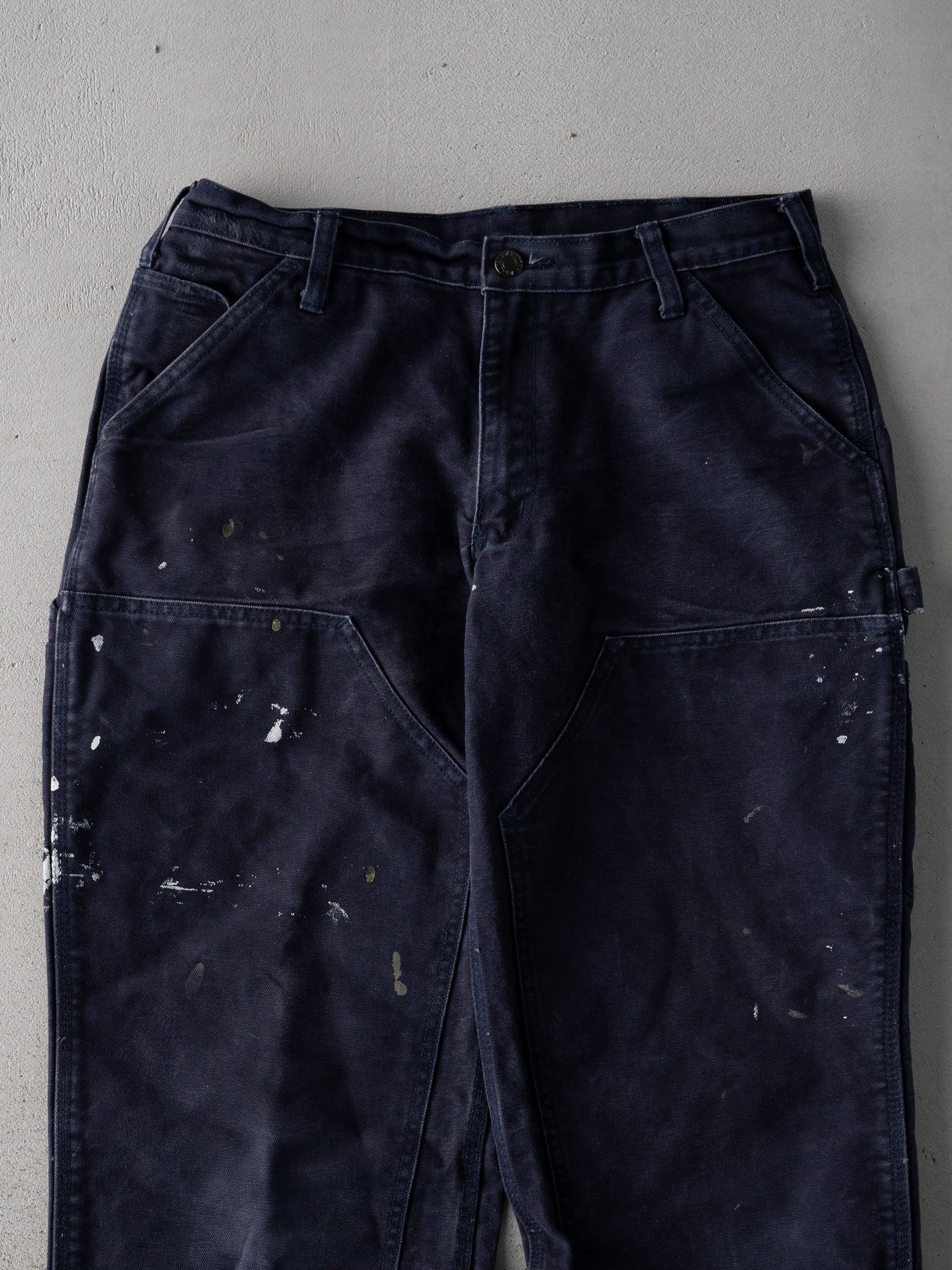 Vintage Blue Dakota Paint Stained Double Knee Carpenter Pants (31 x 30)