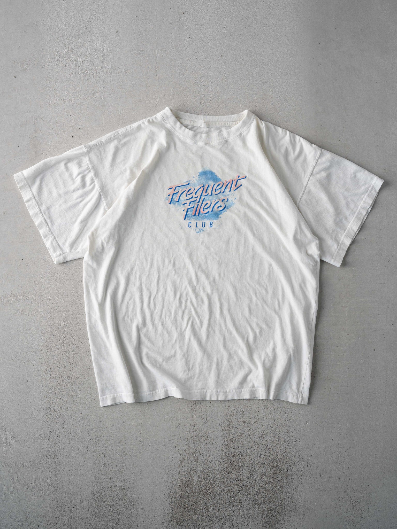 Vintage 80s White Frequent Filers Club Tee (L)