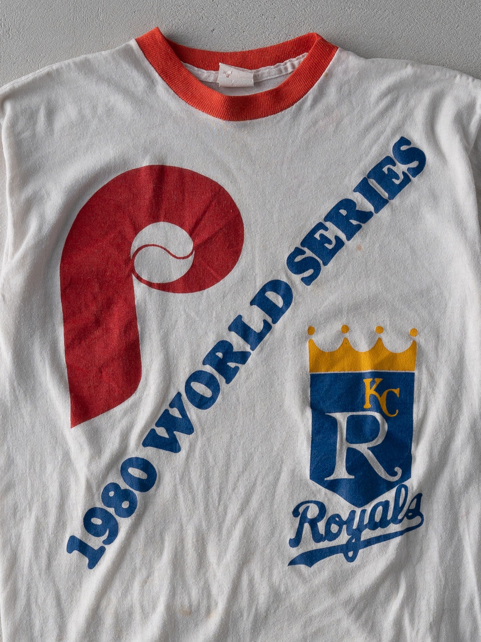 Vintage 80s Rare World Series Kanas vs Phillie Ringer Tee (XS)