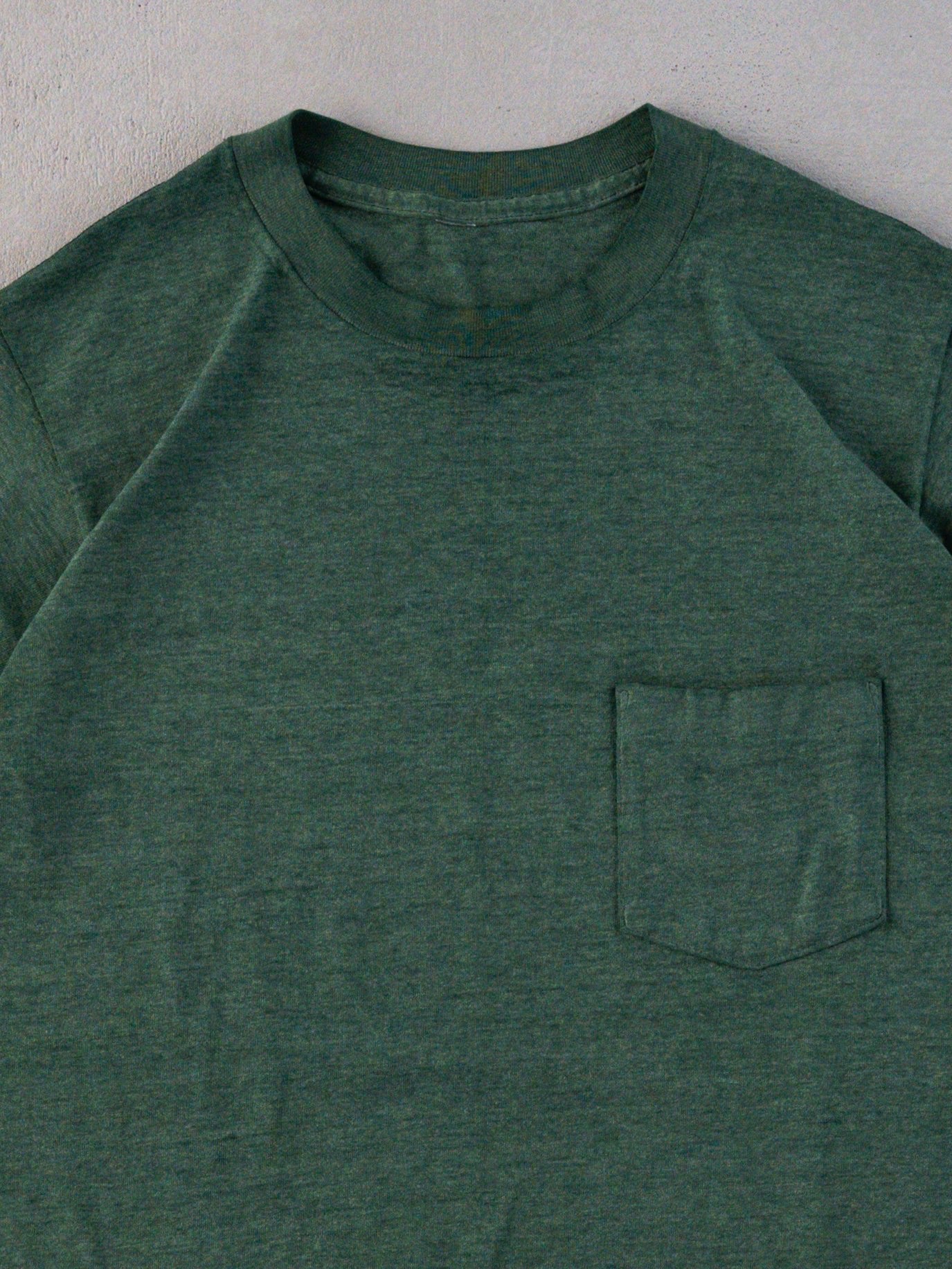 Vintage 80s Green Pocket Ringer Blank Tee (S)