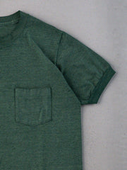 Vintage 80s Green Pocket Ringer Blank Tee (S)