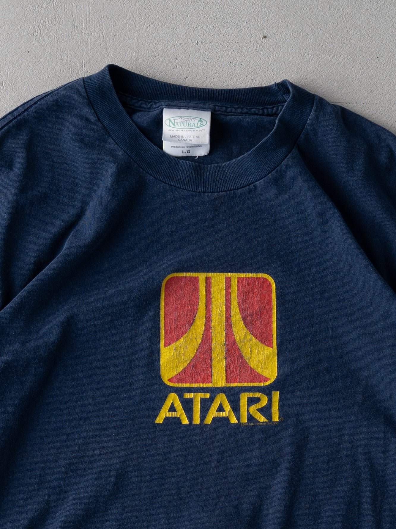 Vintage Y2k Blue Atari Video Game Tee (M)