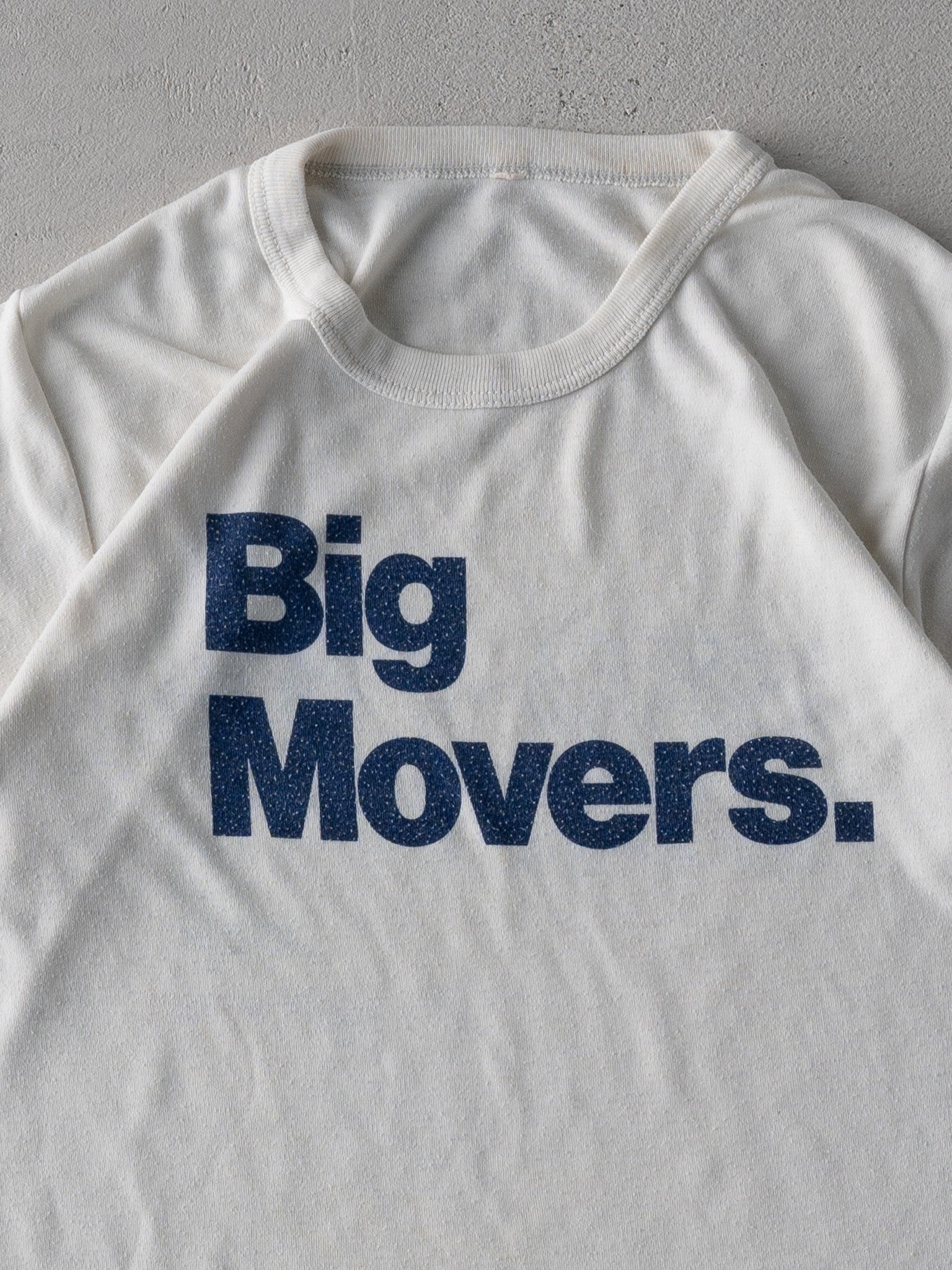 Vintage 70s White Lufthansa Big Movers Ringer Tee (XS)