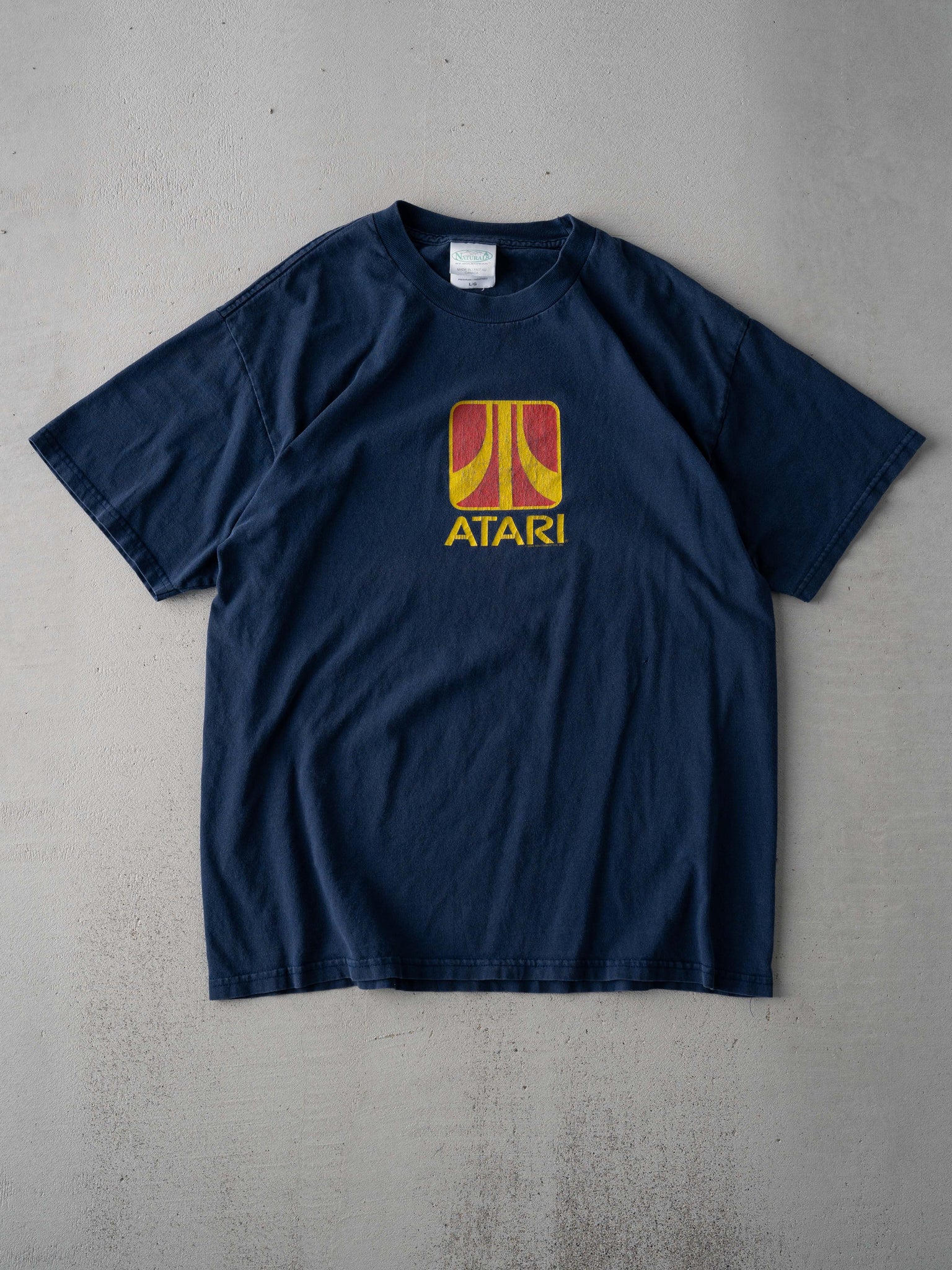 Vintage Y2k Blue Atari Video Game Tee (M)