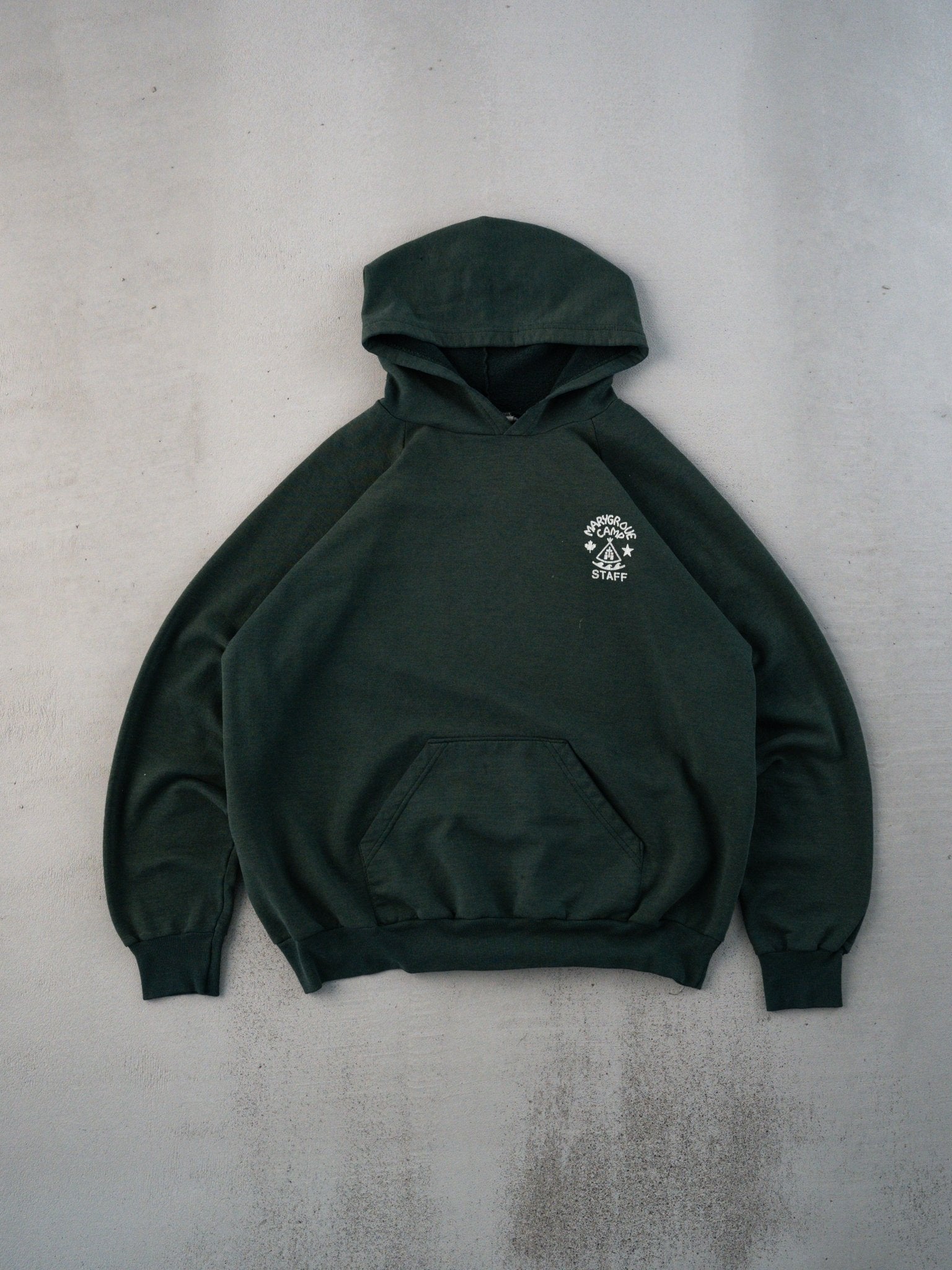 Vintage 80s Green Mary Grove Camp Staff Hoodie (L)