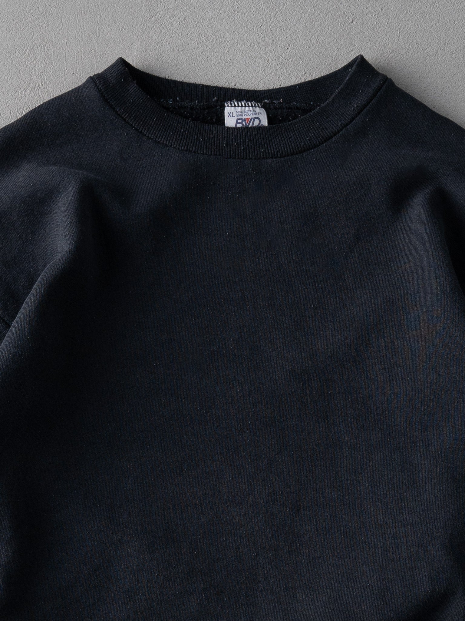 Vintage 90s Black Blank BVD Crewneck (L)