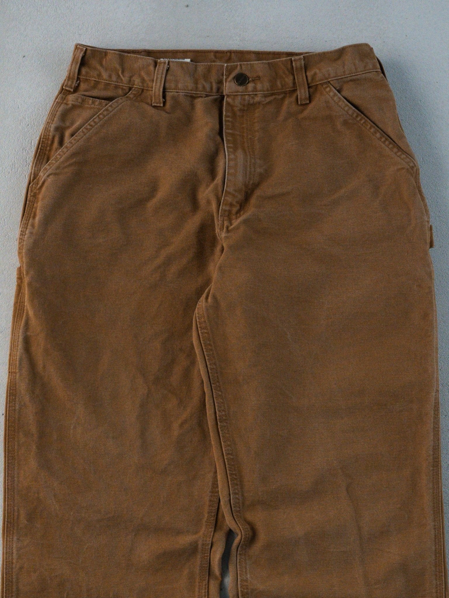 Vintage 90s Camel Carhartt Ripped Dungaree Carpenter Pants (30 x 32)