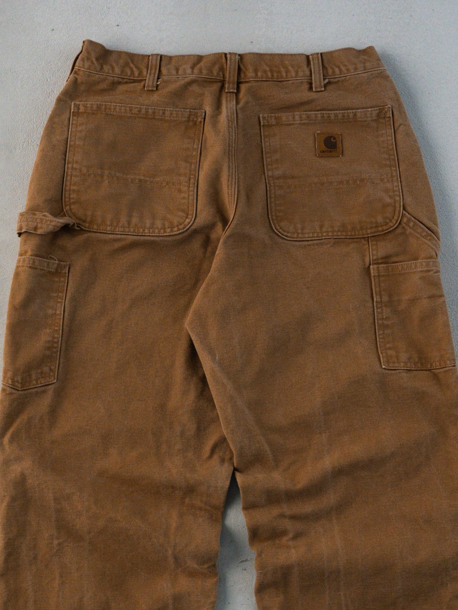 Vintage 90s Camel Carhartt Ripped Dungaree Carpenter Pants (30 x 32)