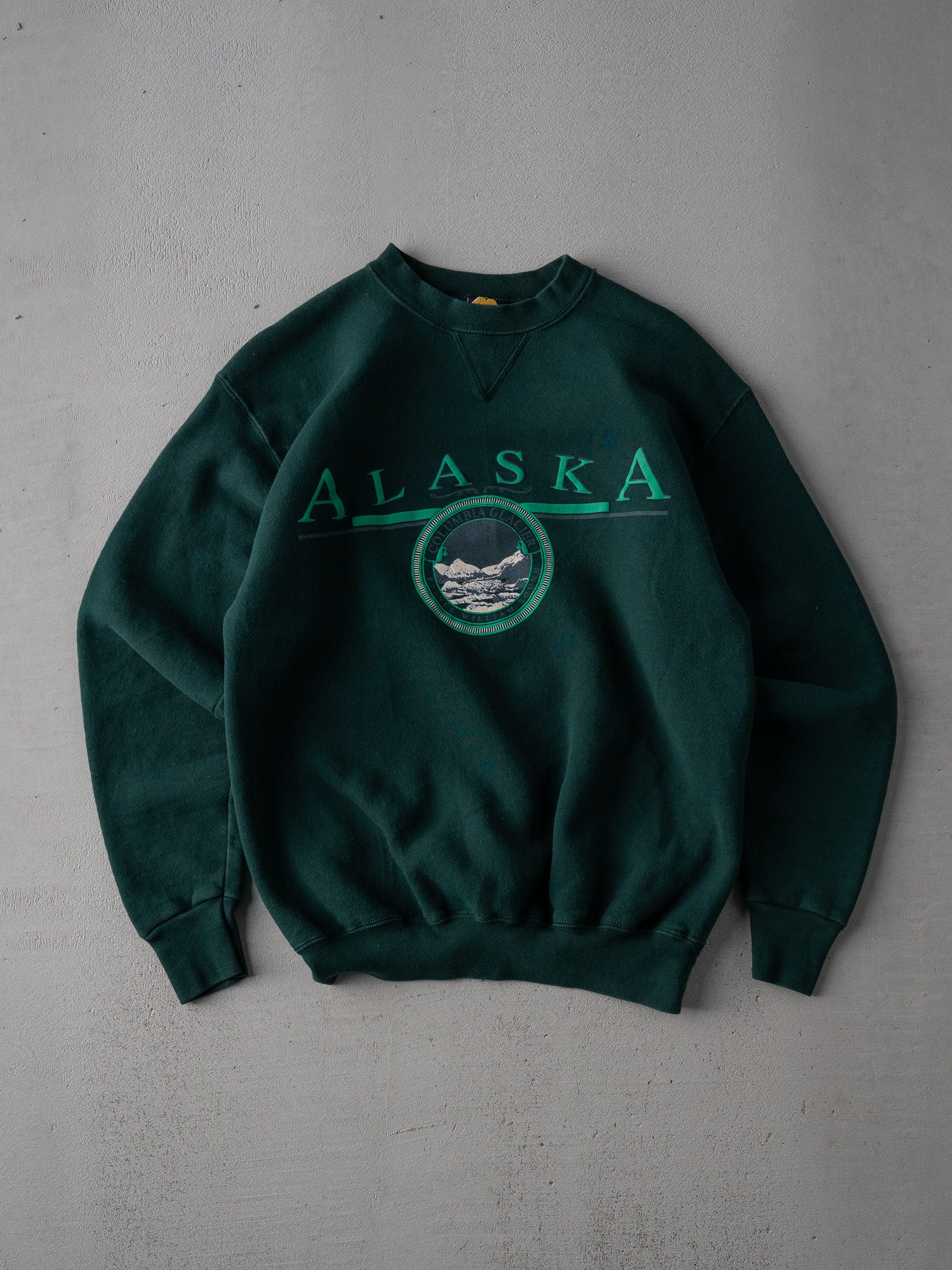 Vintage 90s Green Alaska Nature Crewneck (S)