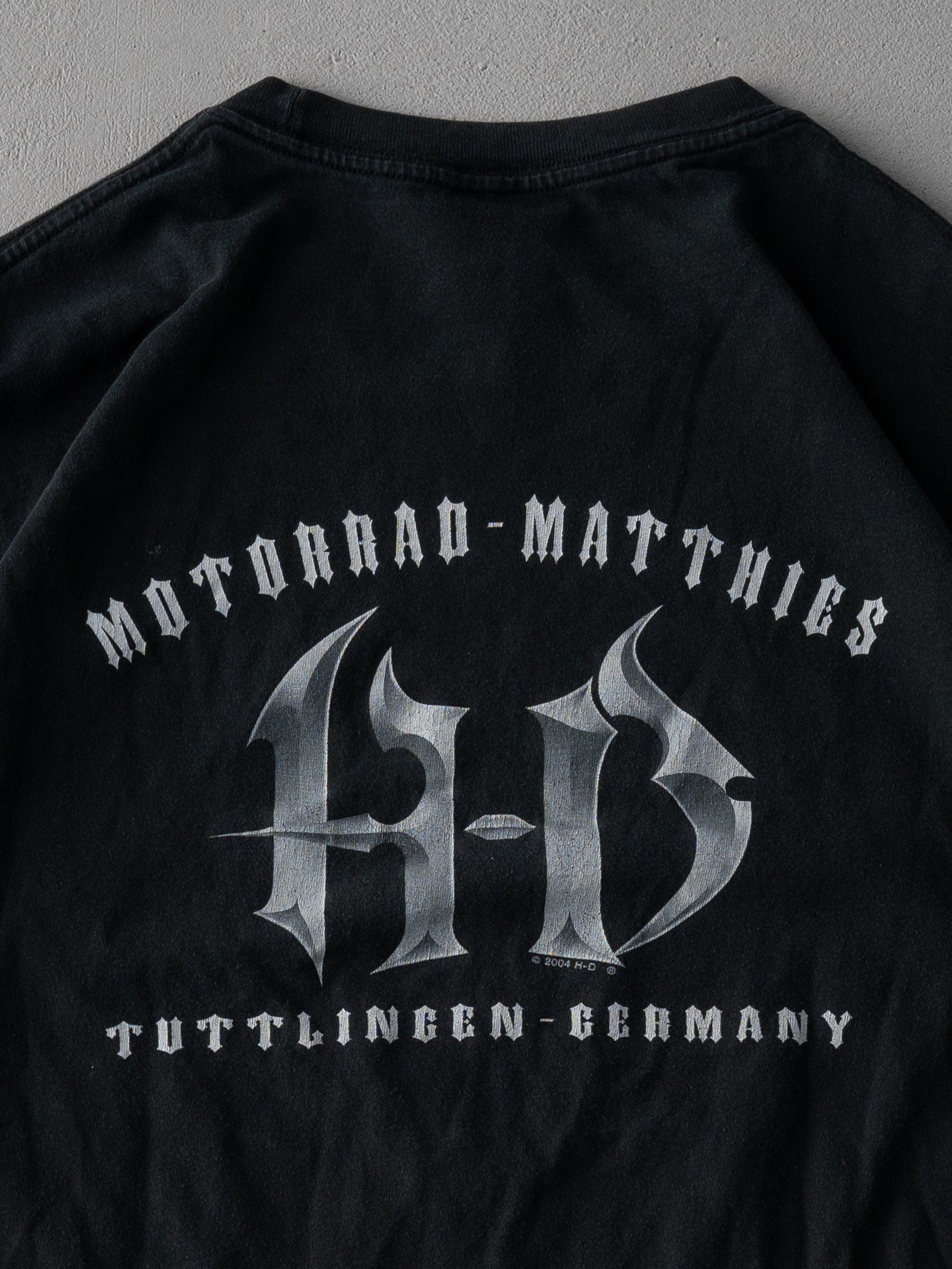 Vintage 04' Black Harley Davidson Tuttlingen Germany Tee (M)