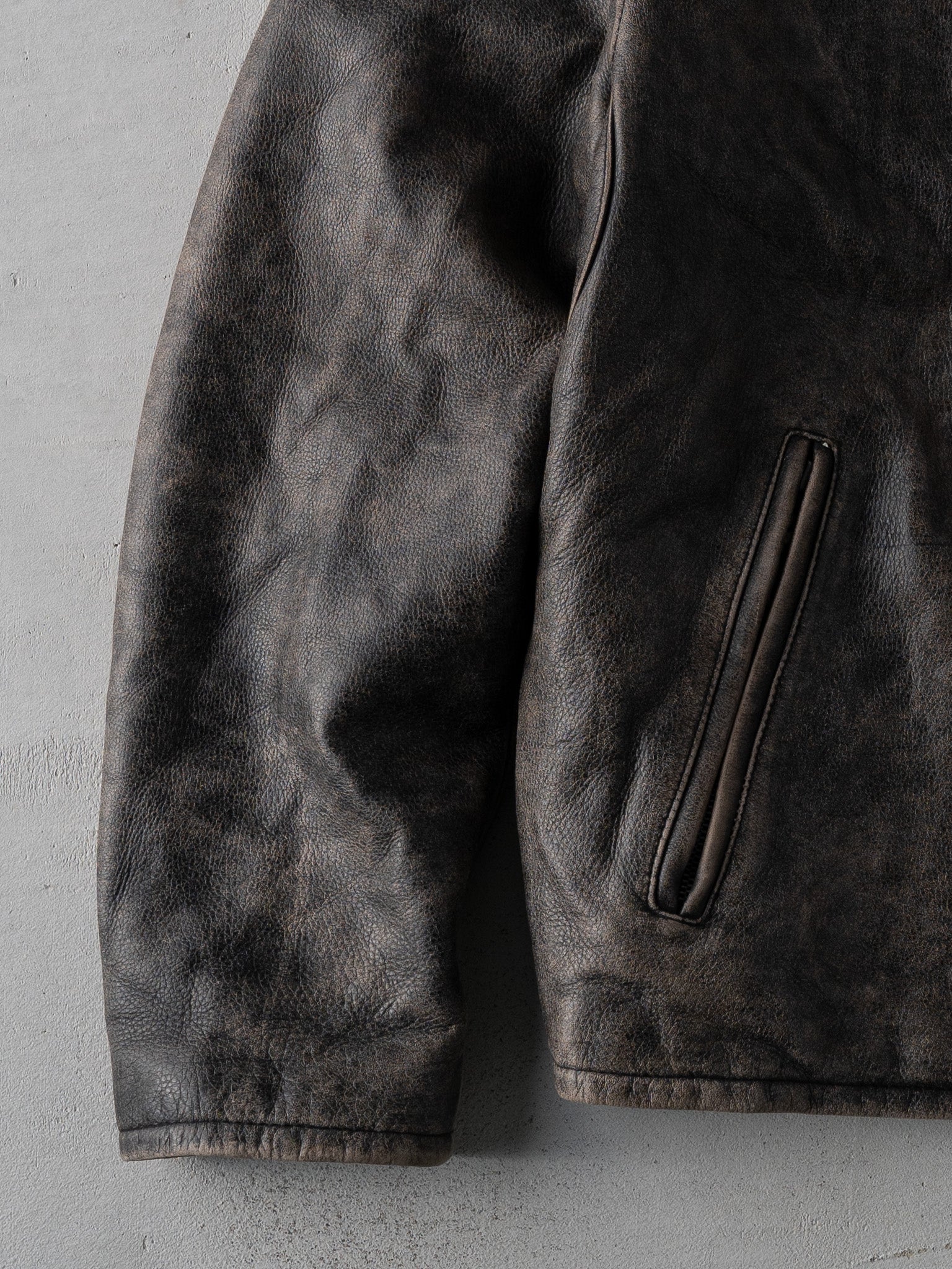 Vintage 90s Washed Brown Levis Leather Jacket (L) – Rebalance Vintage