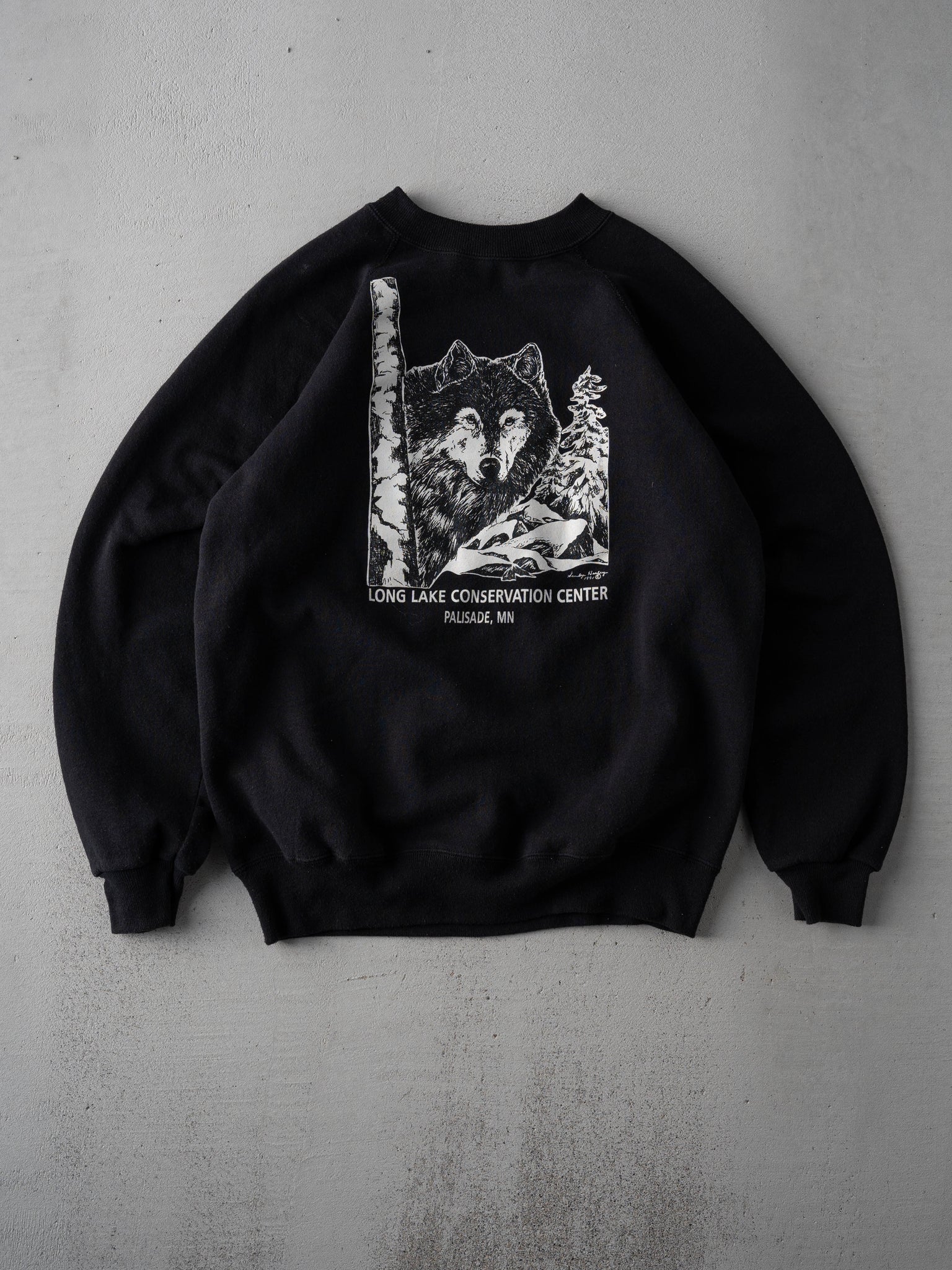 Vintage 91' Black Wolf Conservation Center Crewneck (M)