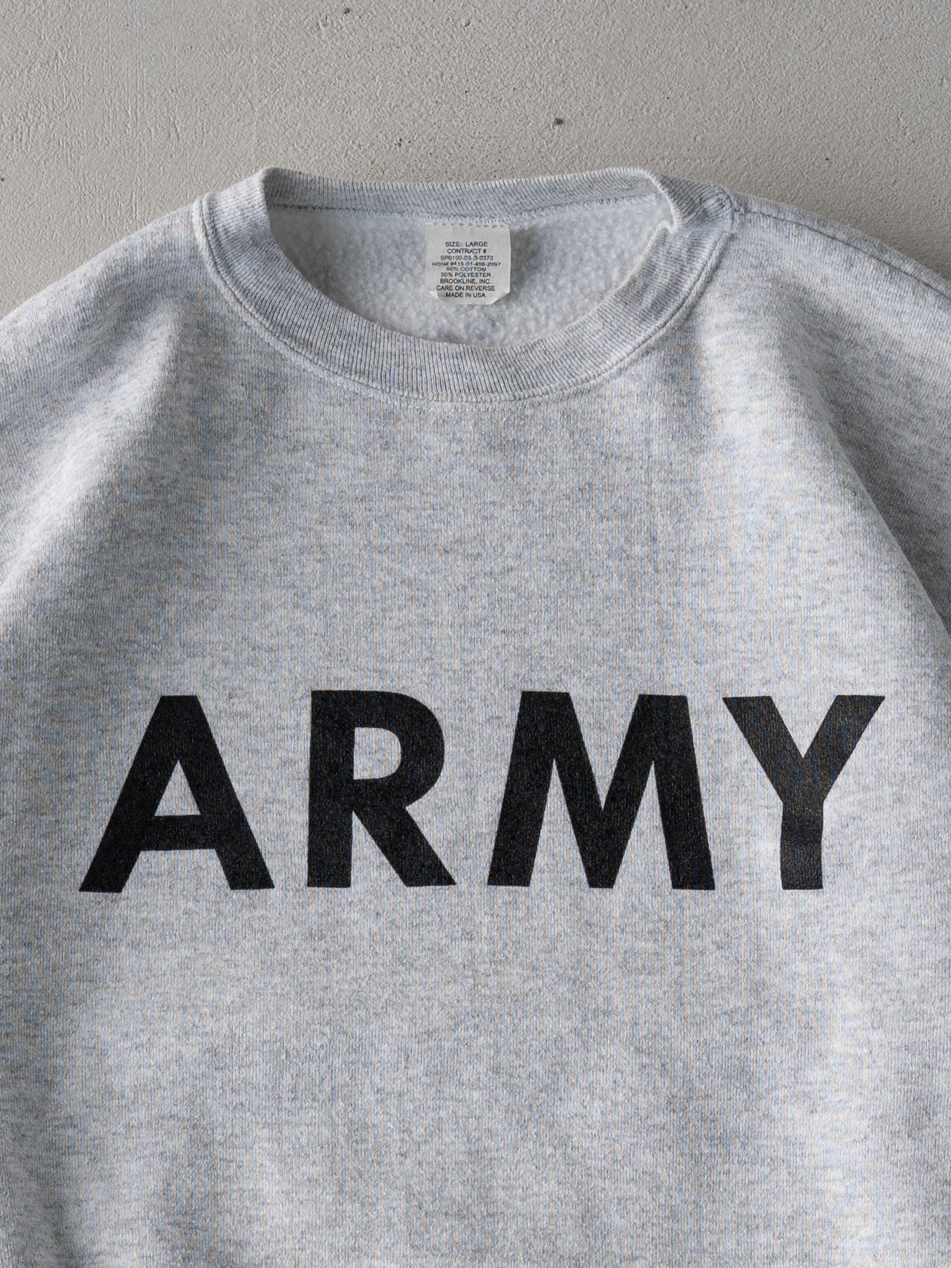 Vintage Grey ARMY Crewneck (L)