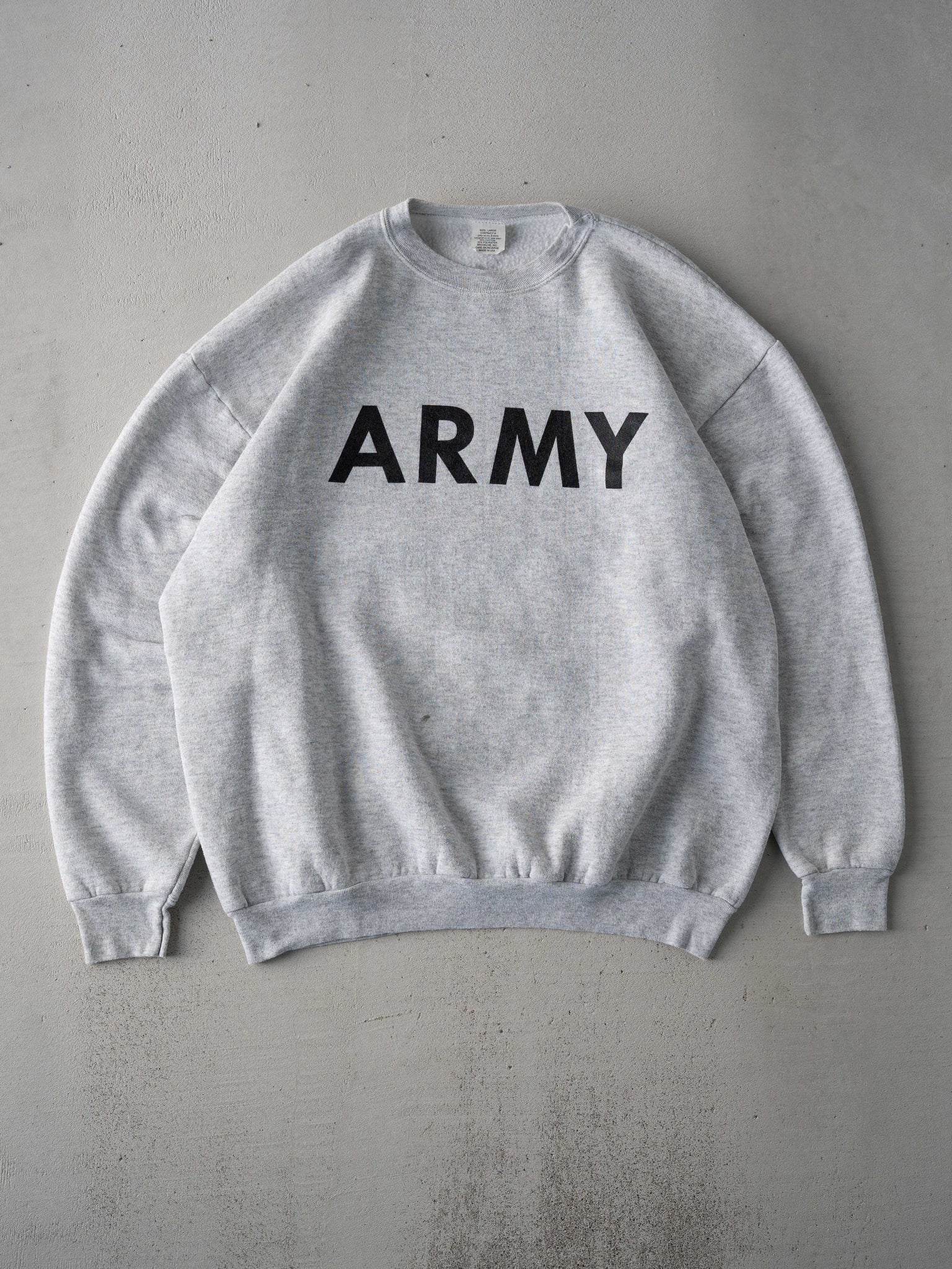 Vintage Grey ARMY Crewneck (L)