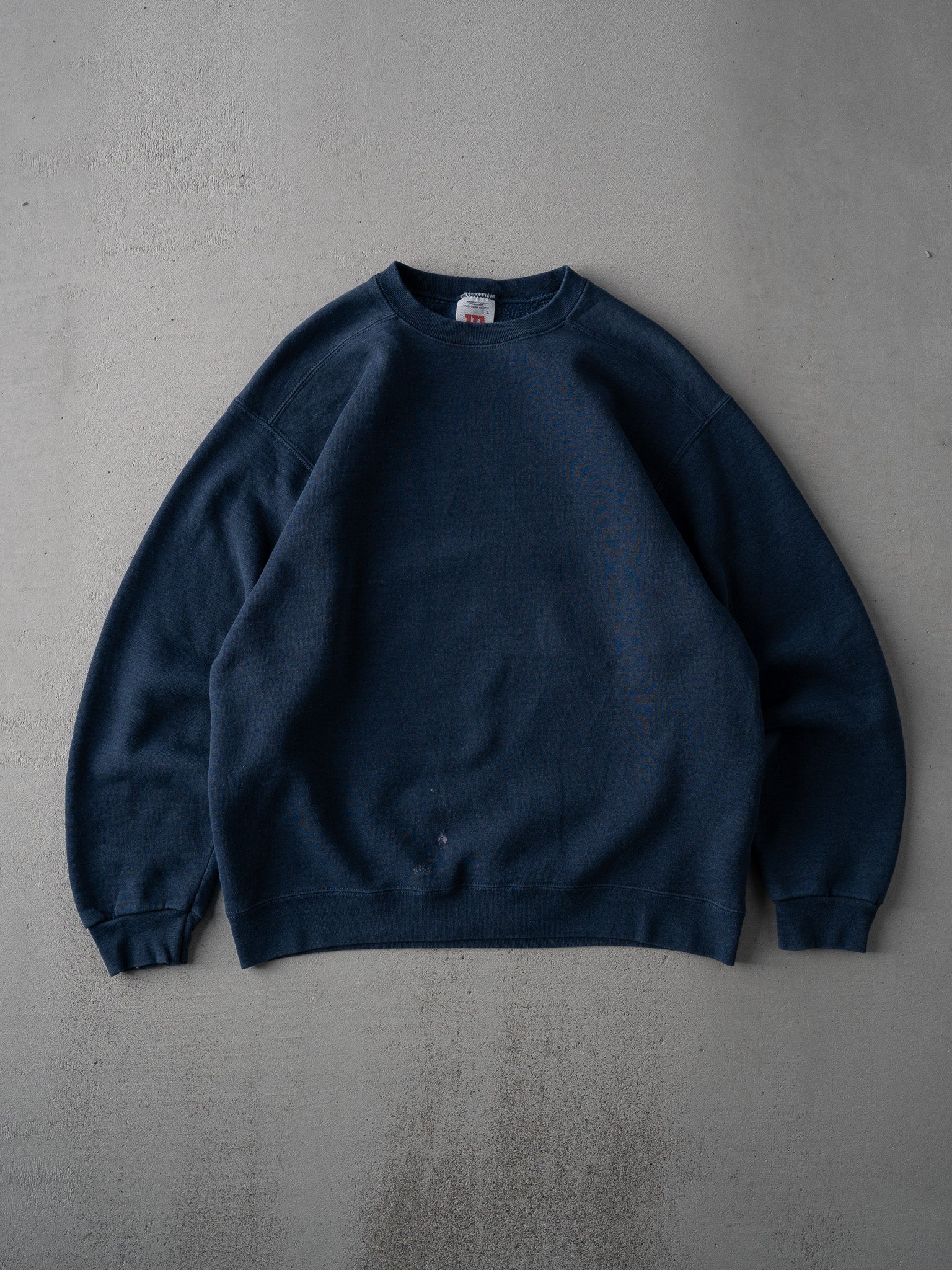 Vintage 90s Washed Blue Wilson Athletic Blank Crewneck (M)