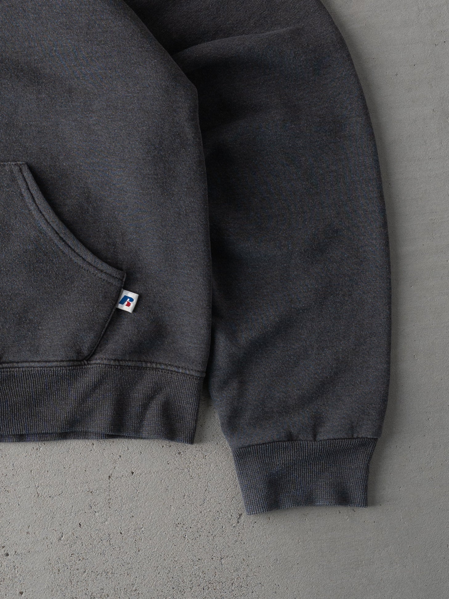 Vintage Dark Grey Russell Athletics Boxy Hoodie (S/M)