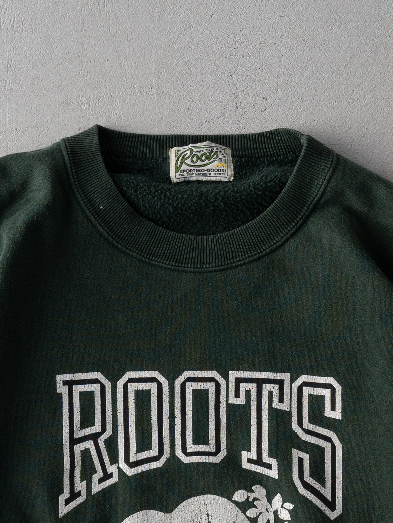 Vintage 90s Green Roots Beaver Crewneck (XL)