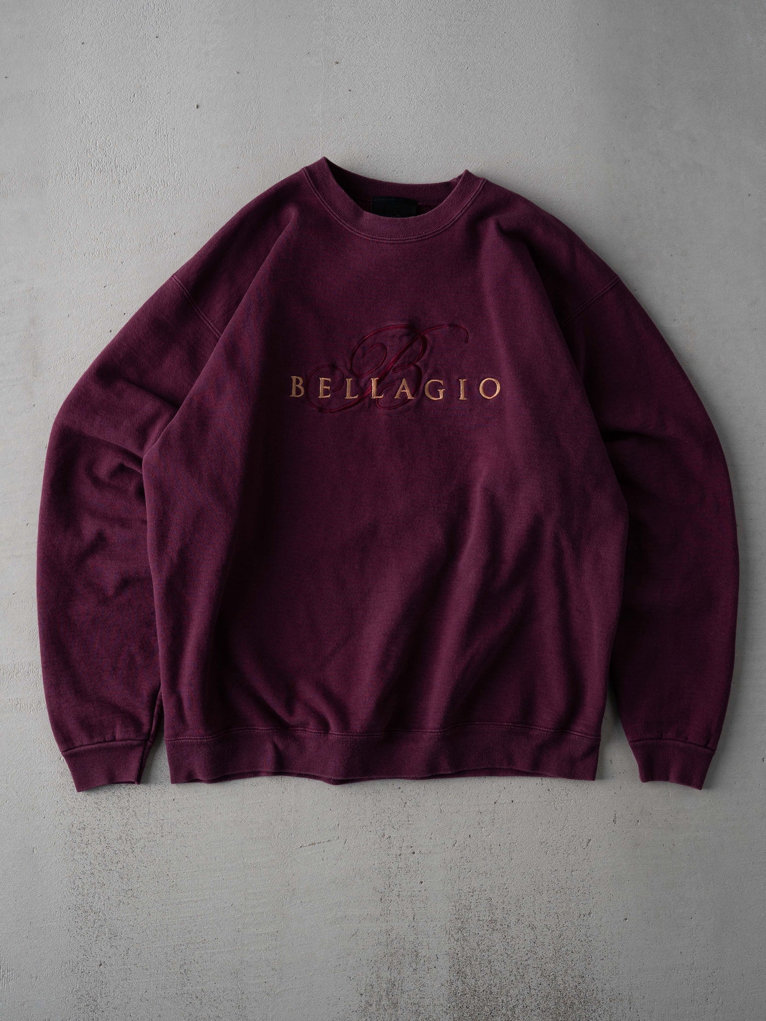 Vintage 90s Maroon Bellagio Las Vegas Crewneck (L)