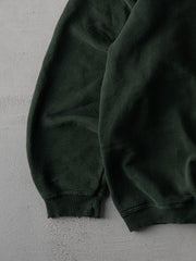 Vintage 90s Forest Green Subway Blank Boxy Crewneck (M/L)