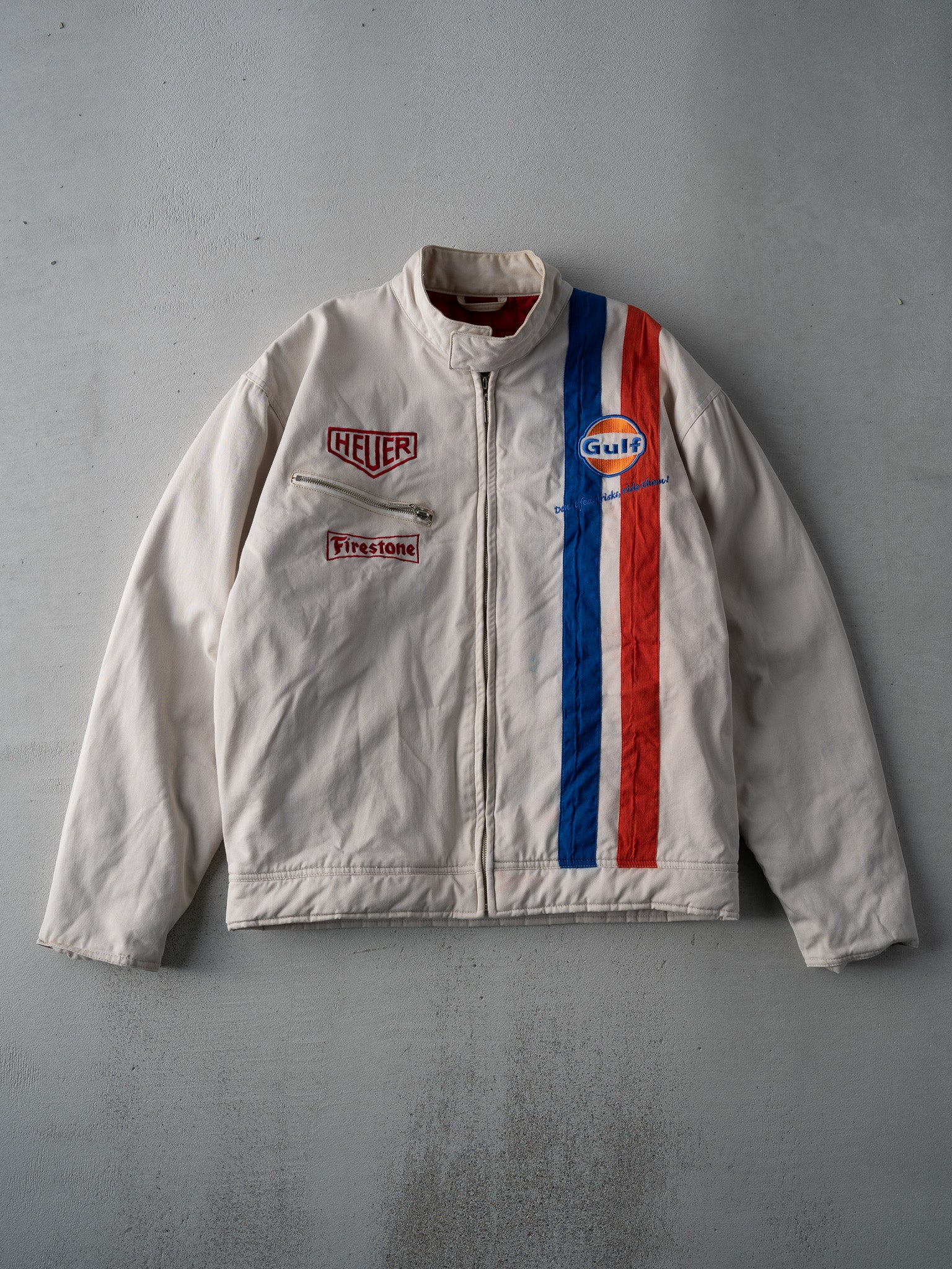 Vintage 90s Steve McQueen Le Mans Heuer Racing Jacket (M/L)