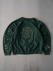 Vintage 90s Green Club Monaco Paint Splattered Crewneck  (S/M)