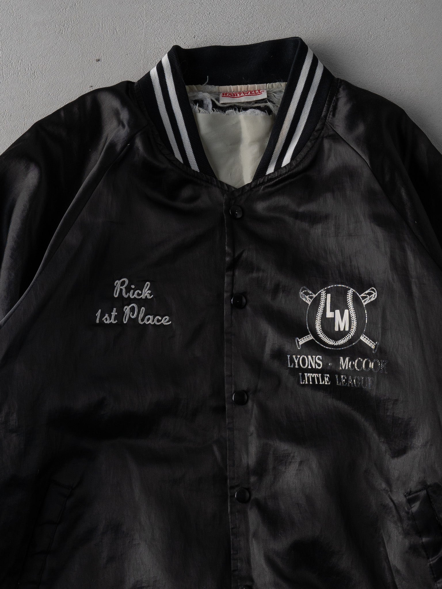 Vintage Black Lyons McCook Baseball Bomber (XL)