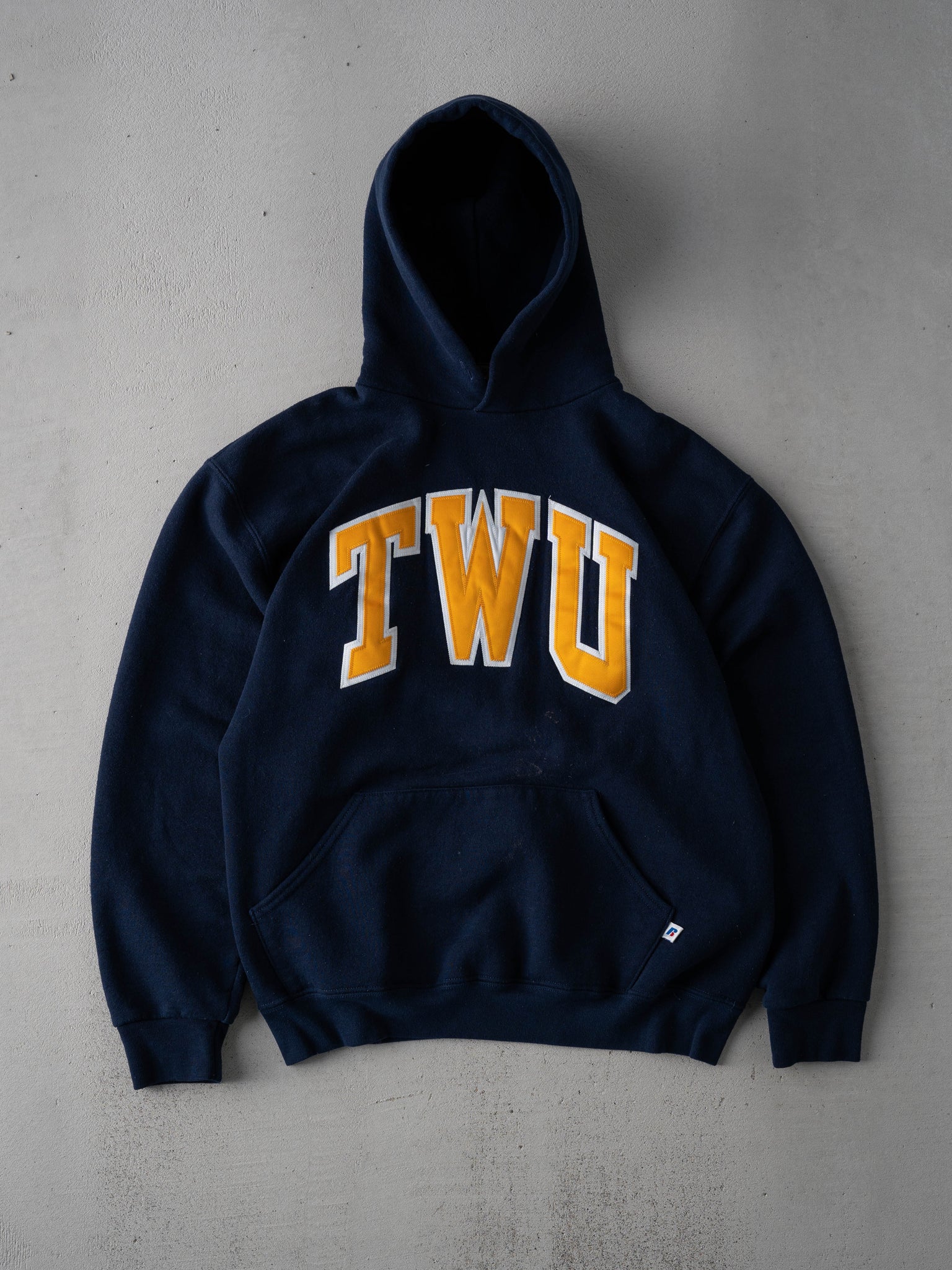 Vintage 90s Dark Blue TWU x Russell Athletic Crewneck (S/M)