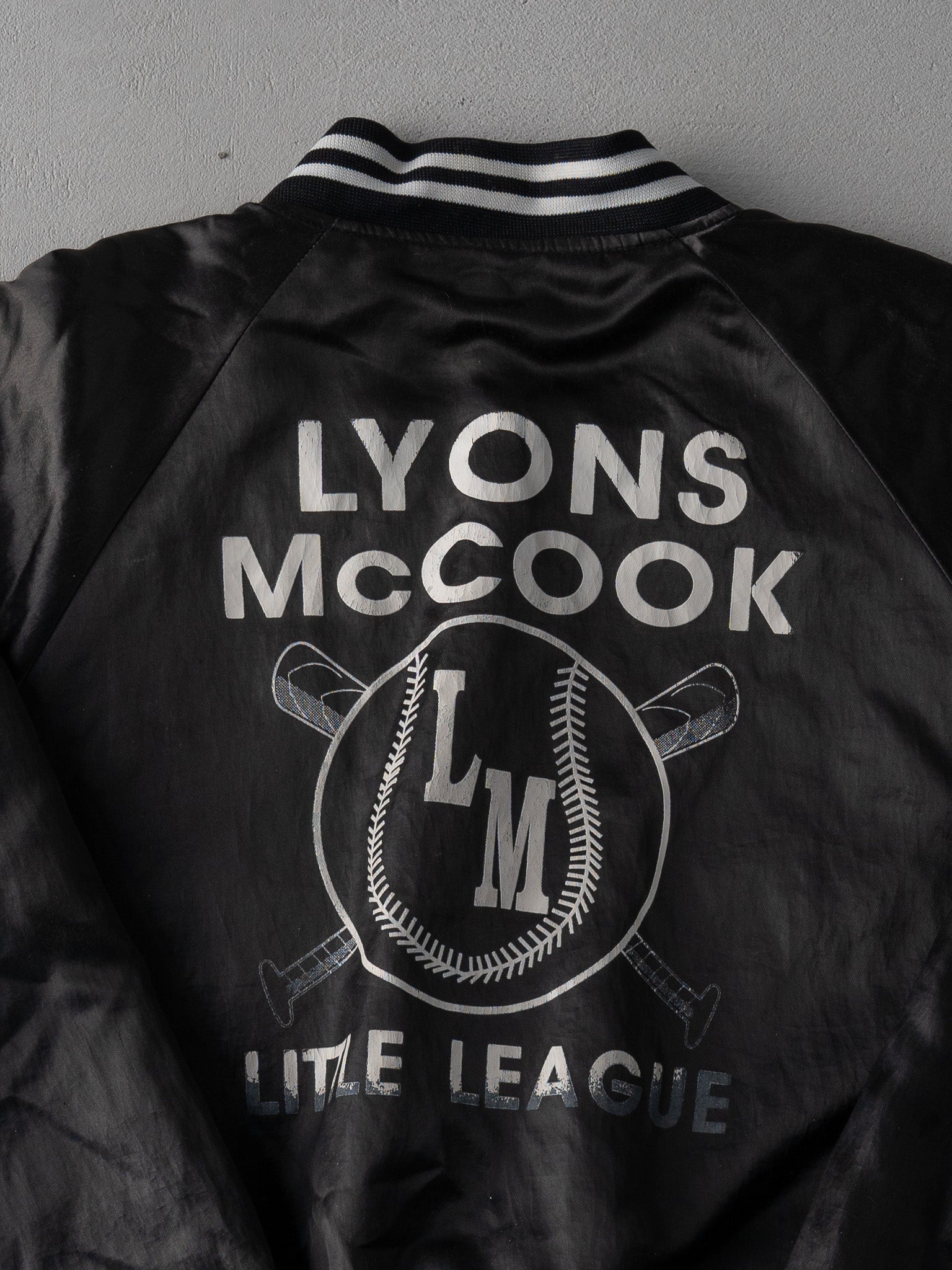Vintage Black Lyons McCook Baseball Bomber (XL)