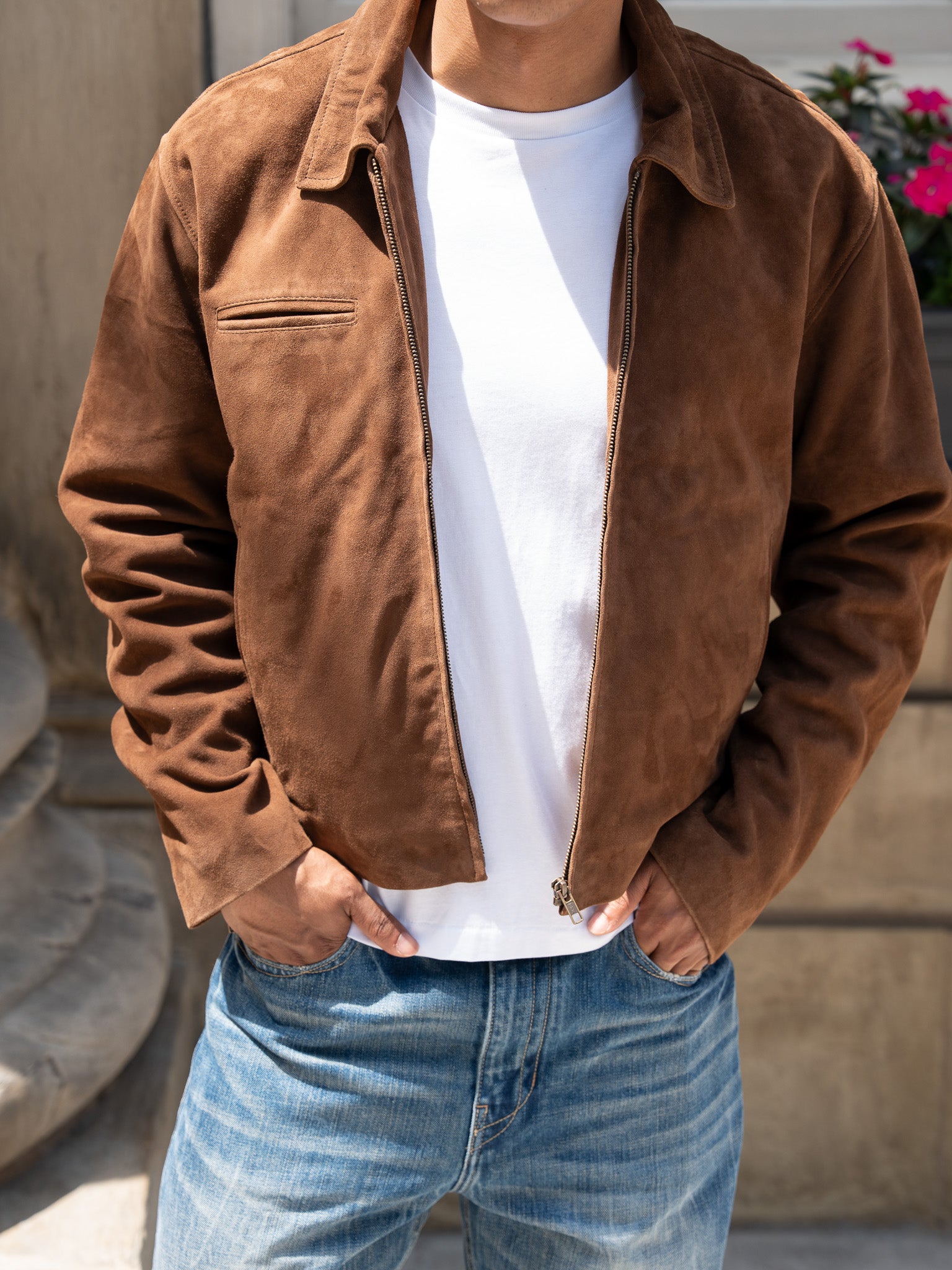 Everyday Boxy Leather Jacket - Suede