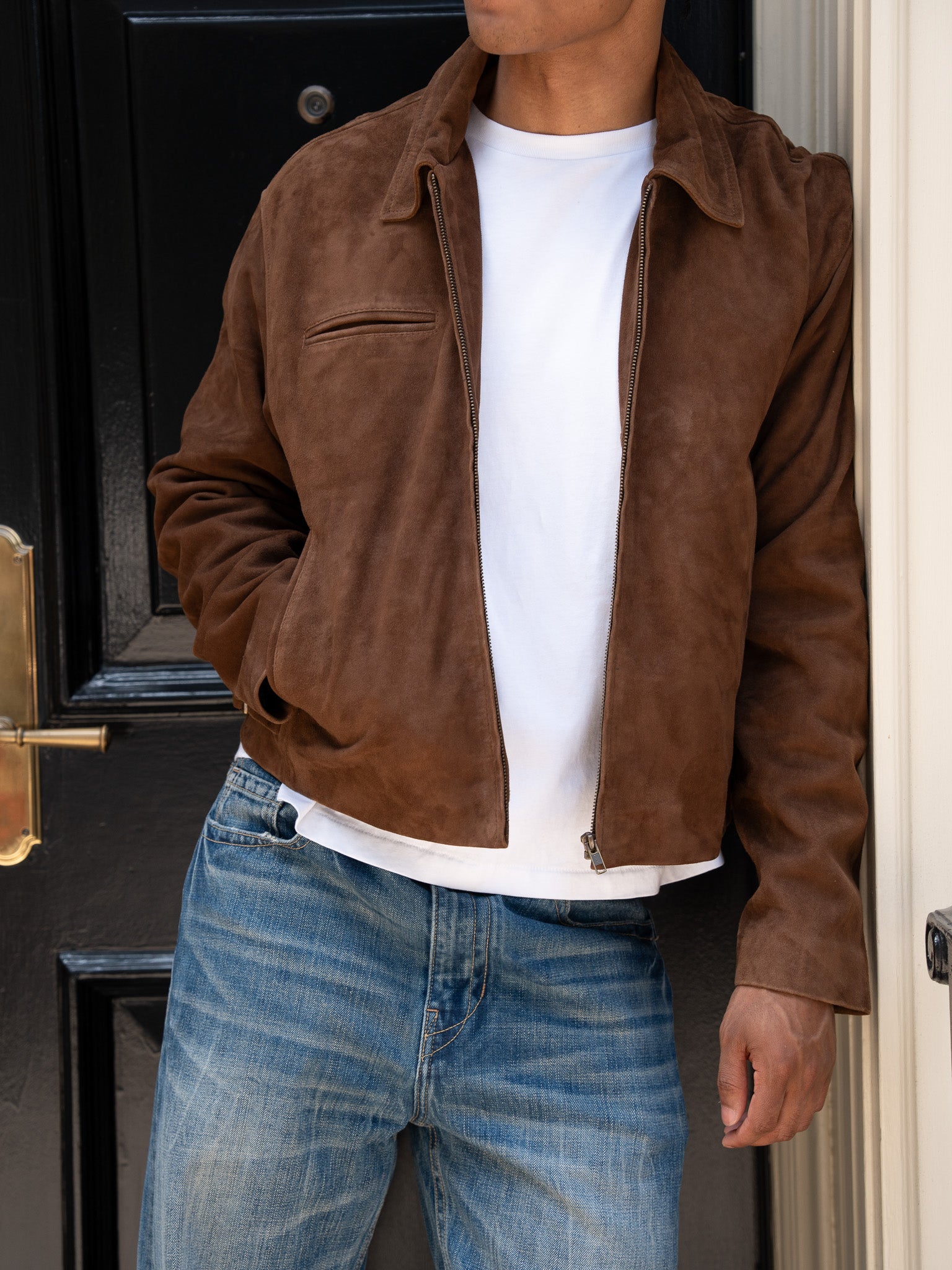 Everyday Boxy Leather Jacket - Suede