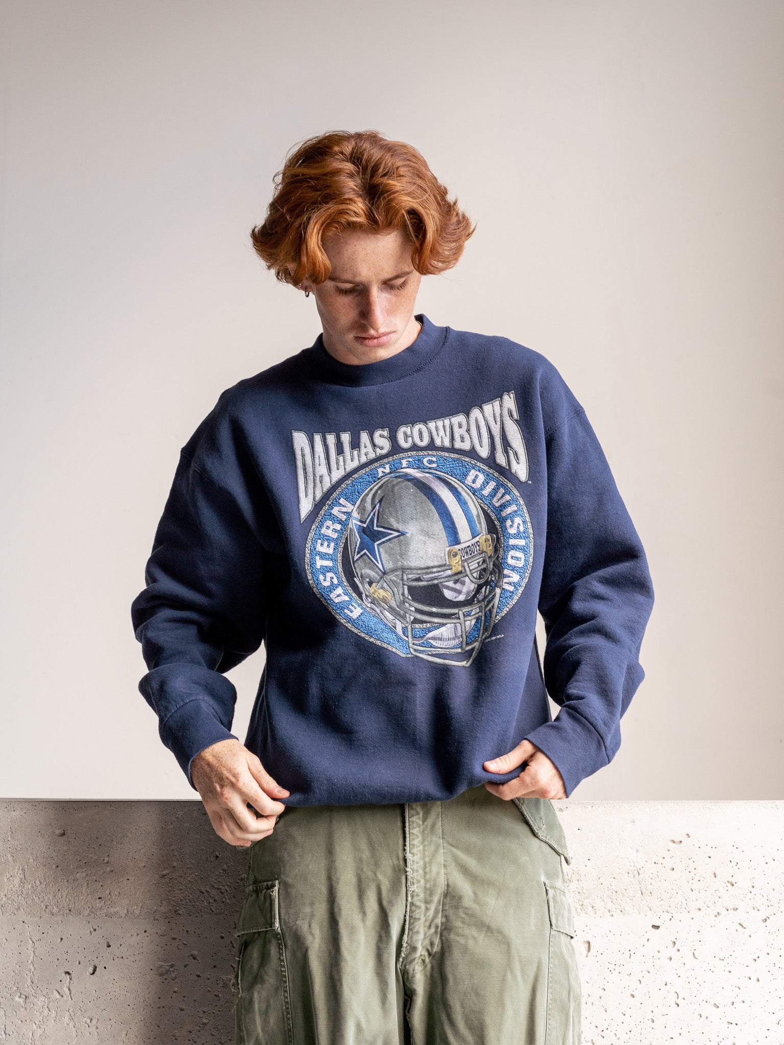 Vintage 95' Navy Dallas Cowboys Crewneck (M)