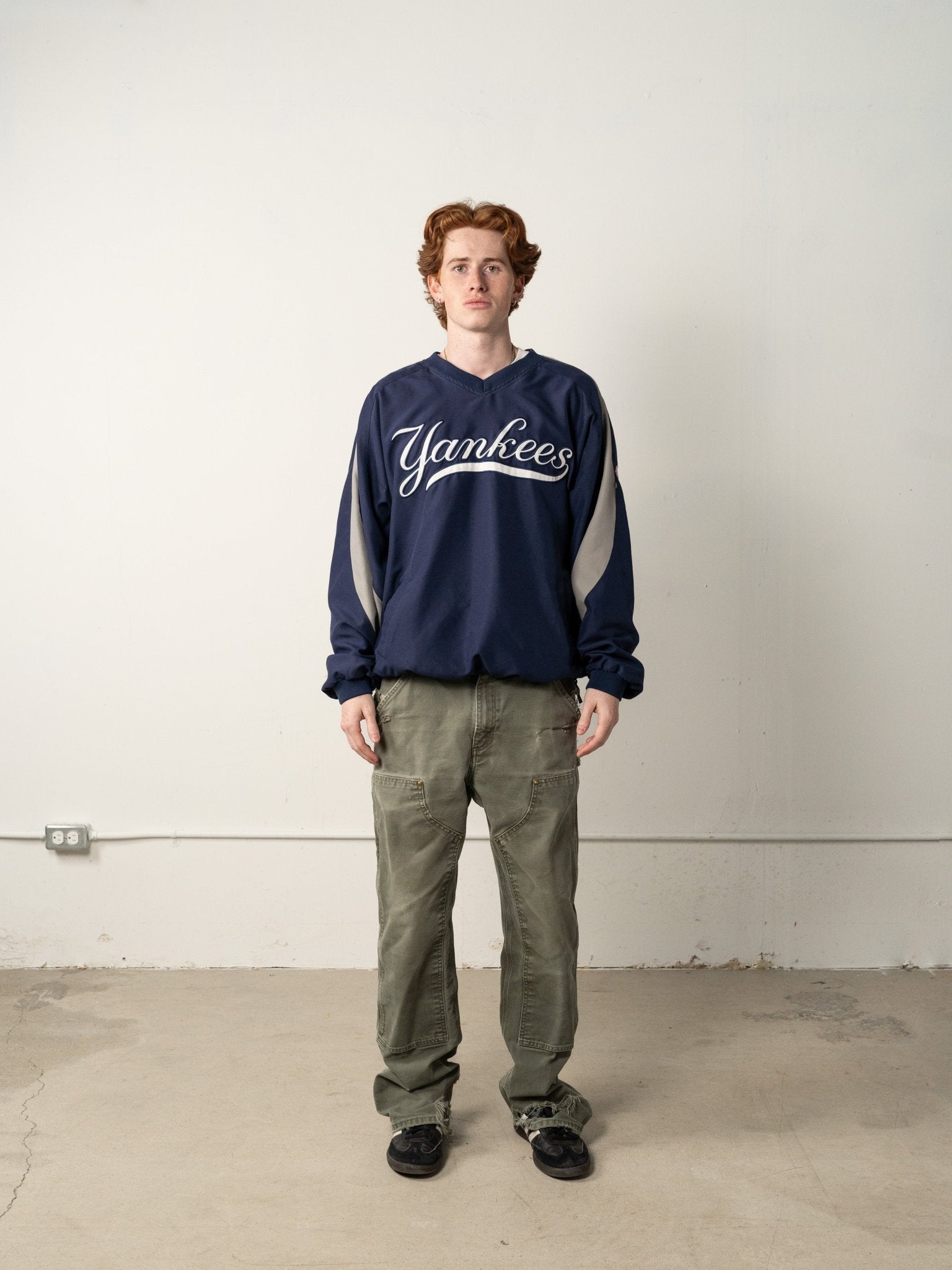 Vintage Y2K  New York Yankees Lightweight Pullover Jacket (L)