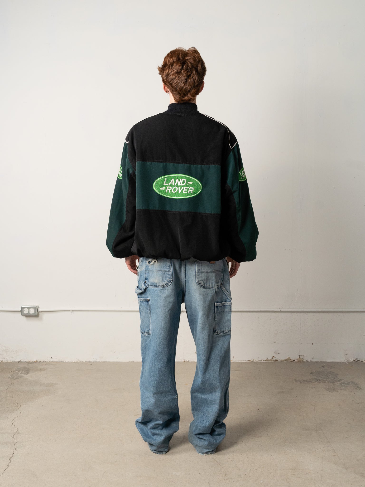 Vintage 80s Green & Black Land Rover Racing Jacket (XL)