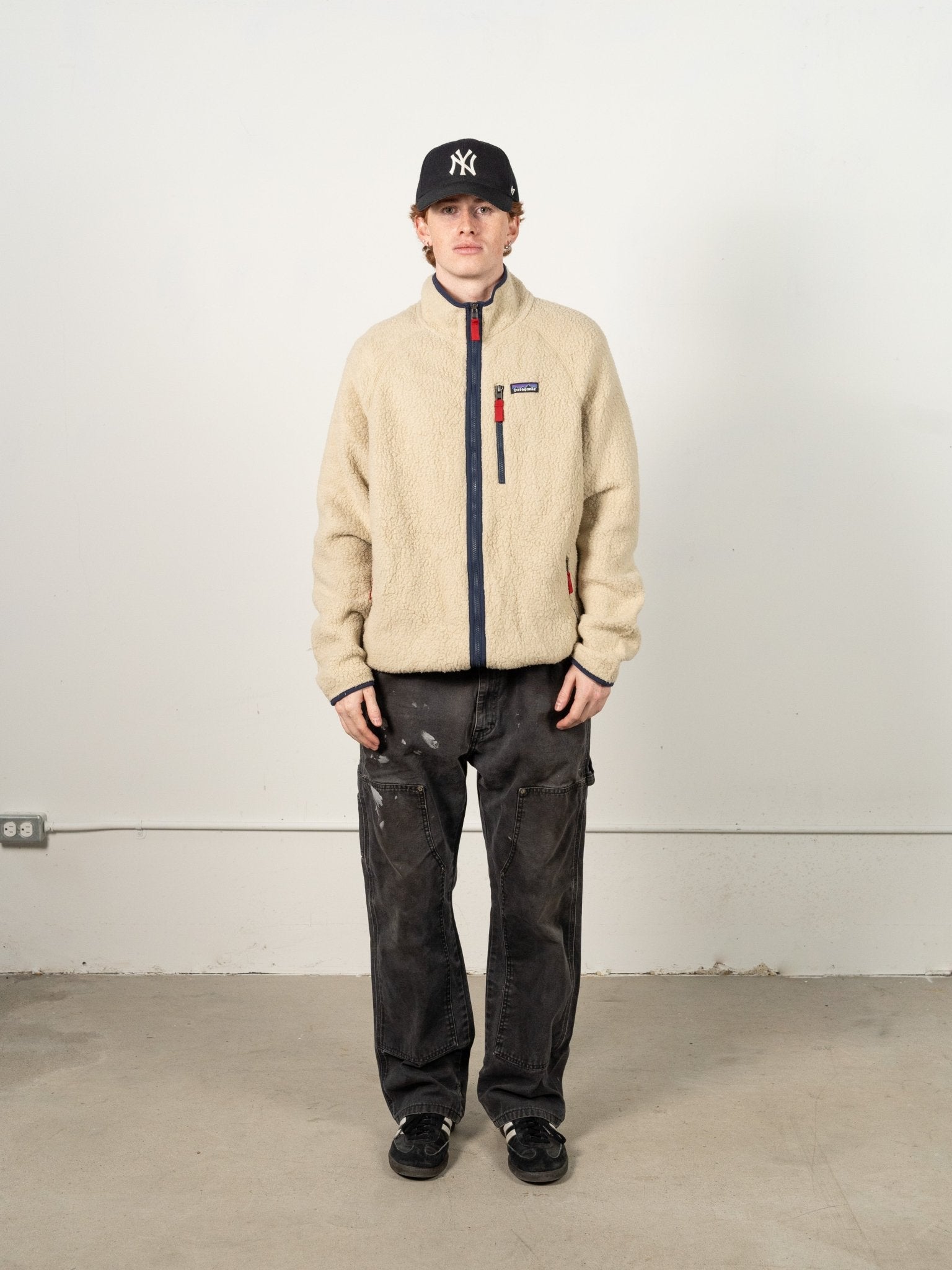 Vintage 90s Beige Patagonia Deep Pile Feleece Jacket (M)