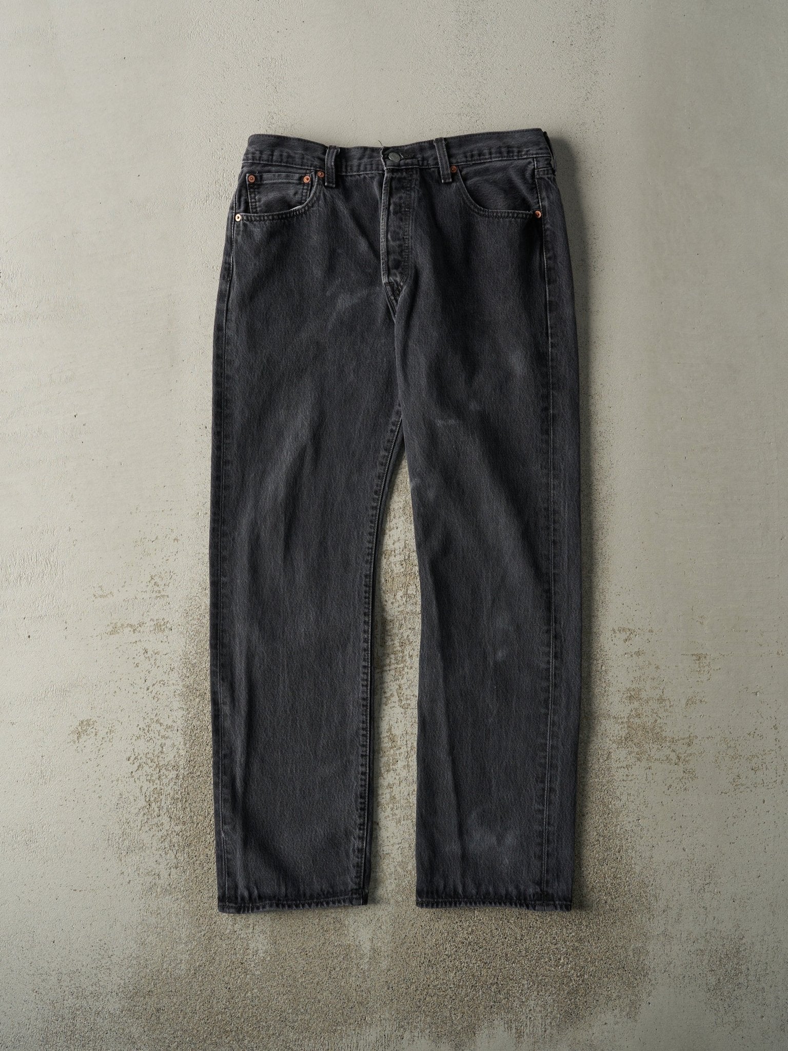 Vintage Y2K Faded Black Levi's 501 Denim Pants (34x31)