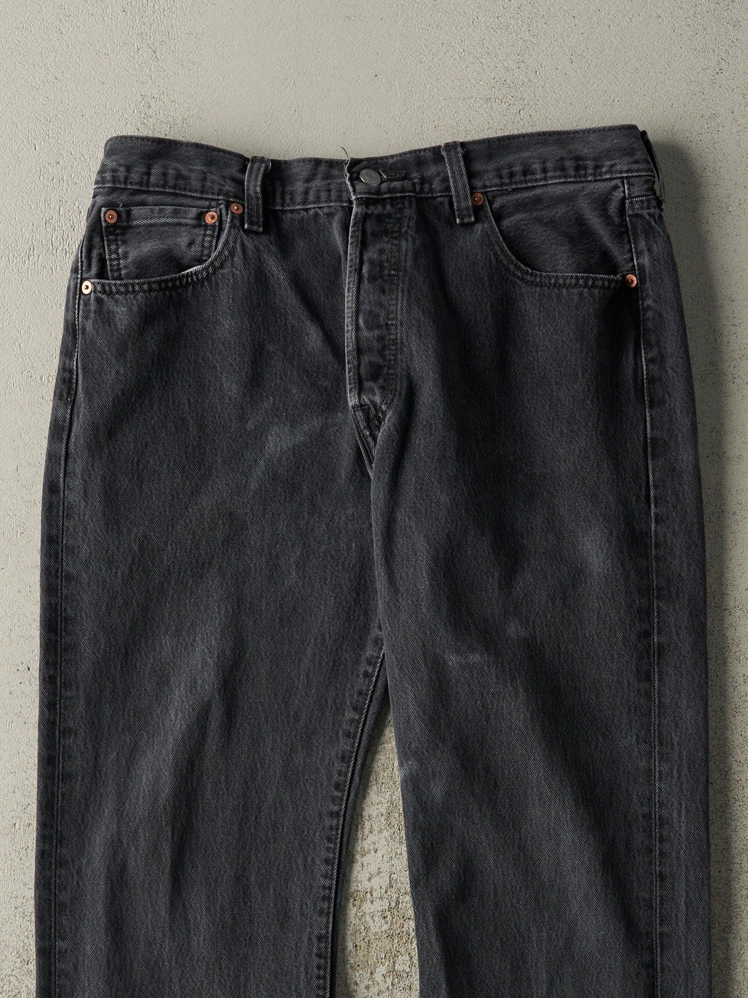 Vintage Y2K Faded Black Levi's 501 Denim Pants (34x31)
